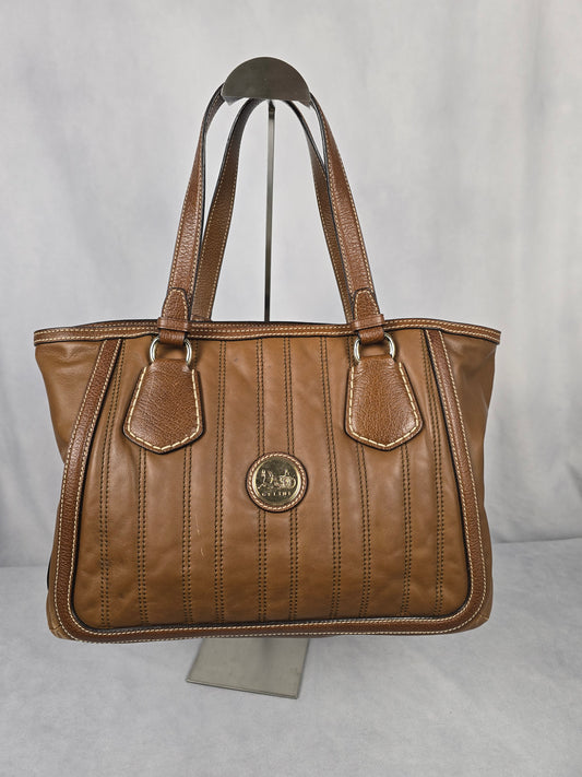 Celine Brown Leather Cabos Tote