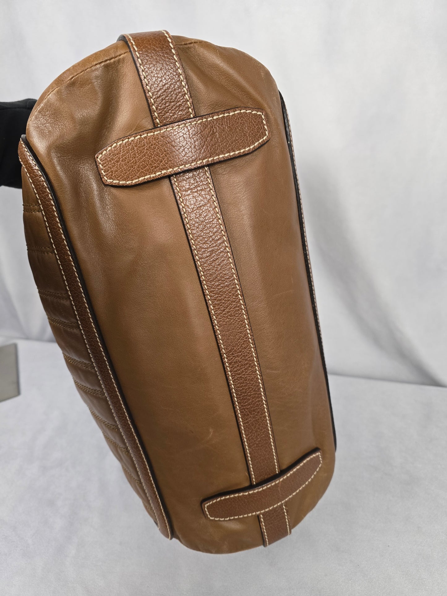 Celine Brown Leather Cabos Tote