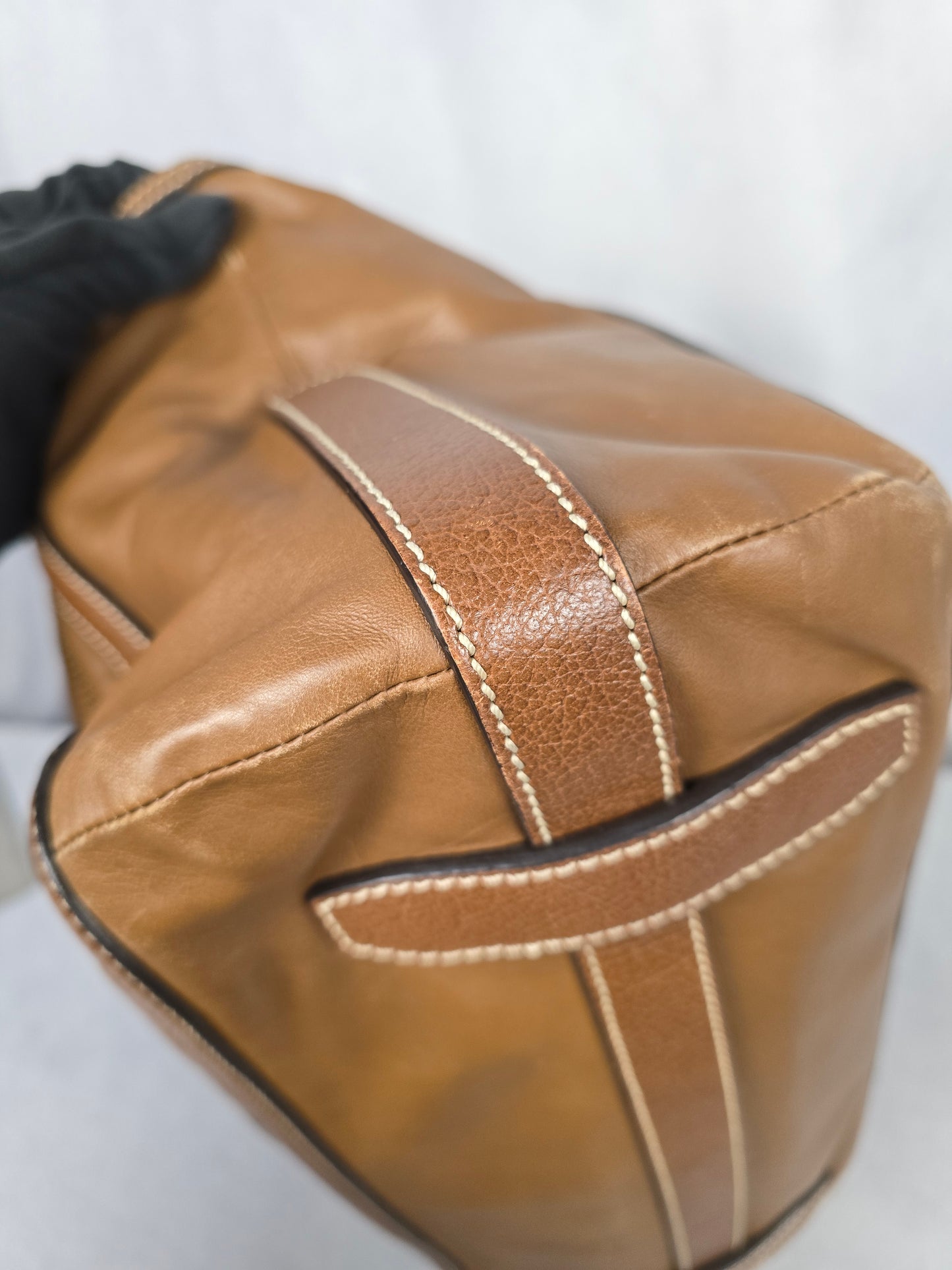 Celine Brown Leather Cabos Tote