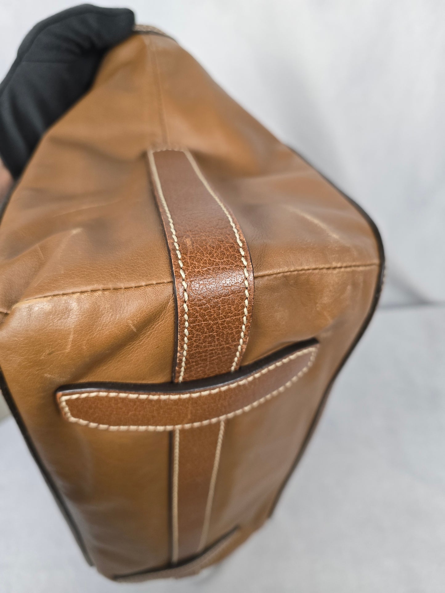 Celine Brown Leather Cabos Tote