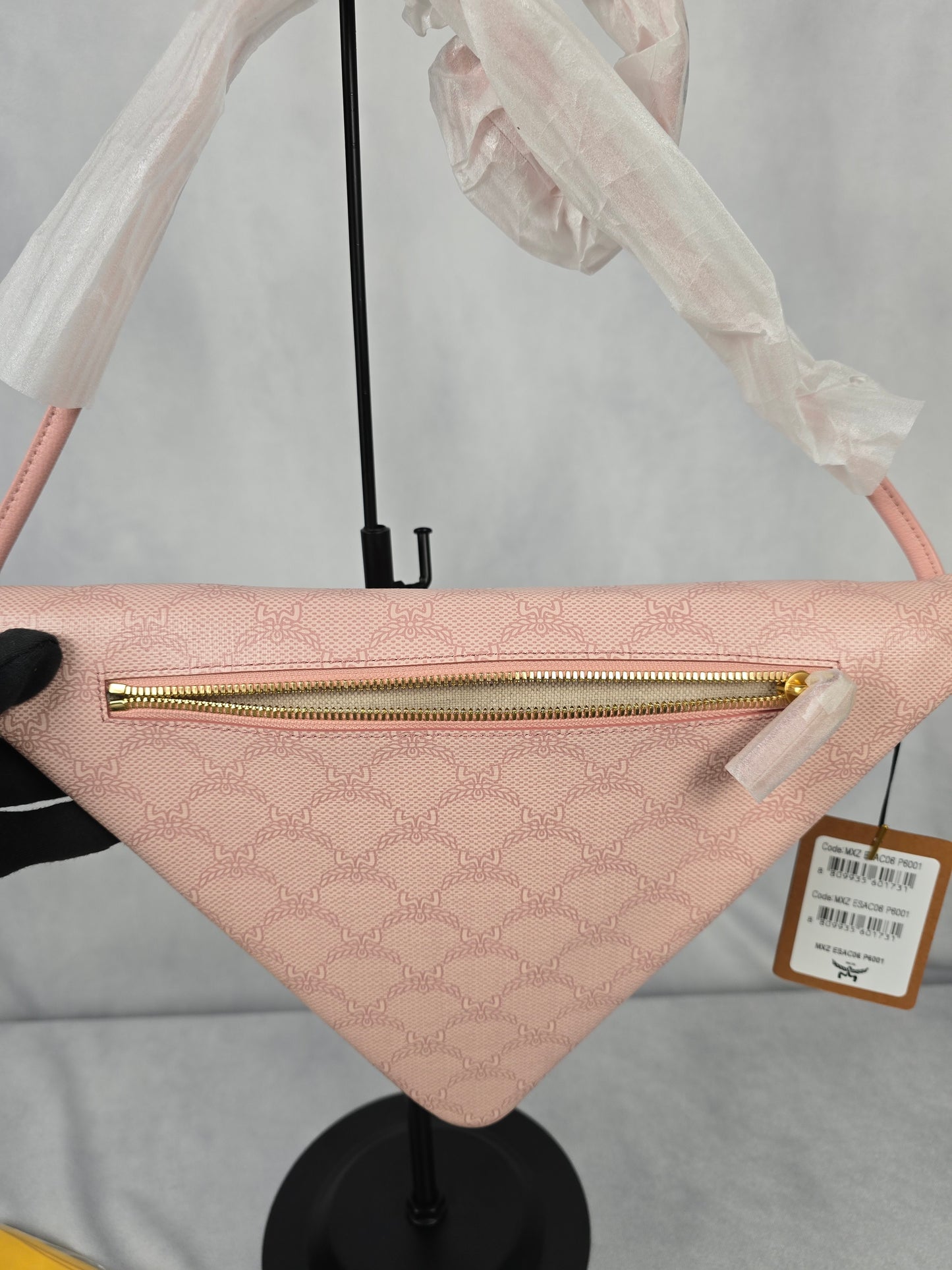 MCM Pink Himmel Triangle Shoulder Bag NWT
