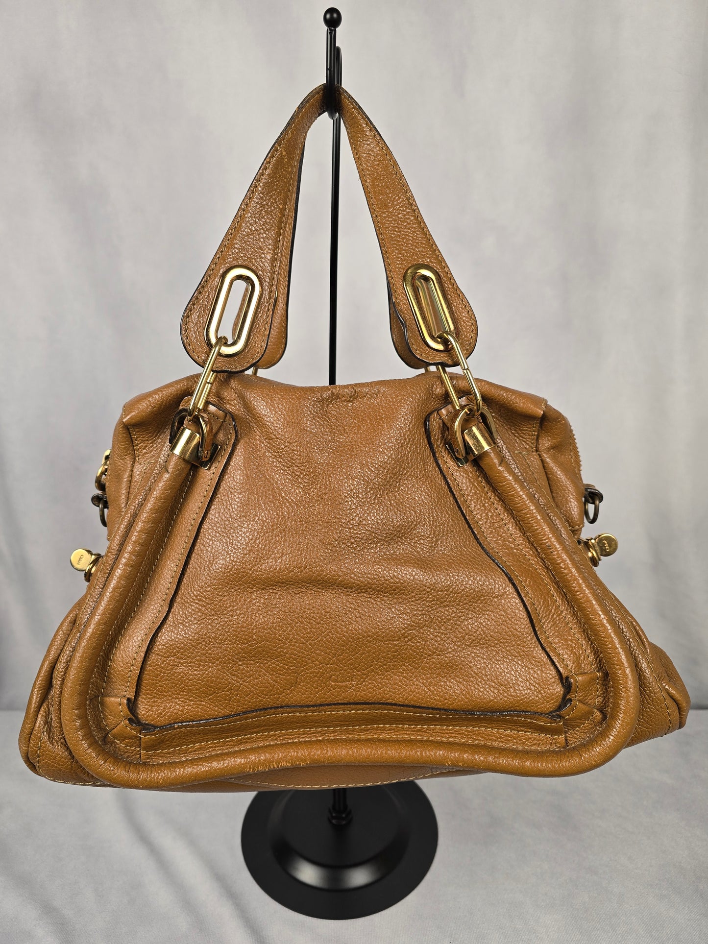 Chloe Brown Leather Paratay Handbag