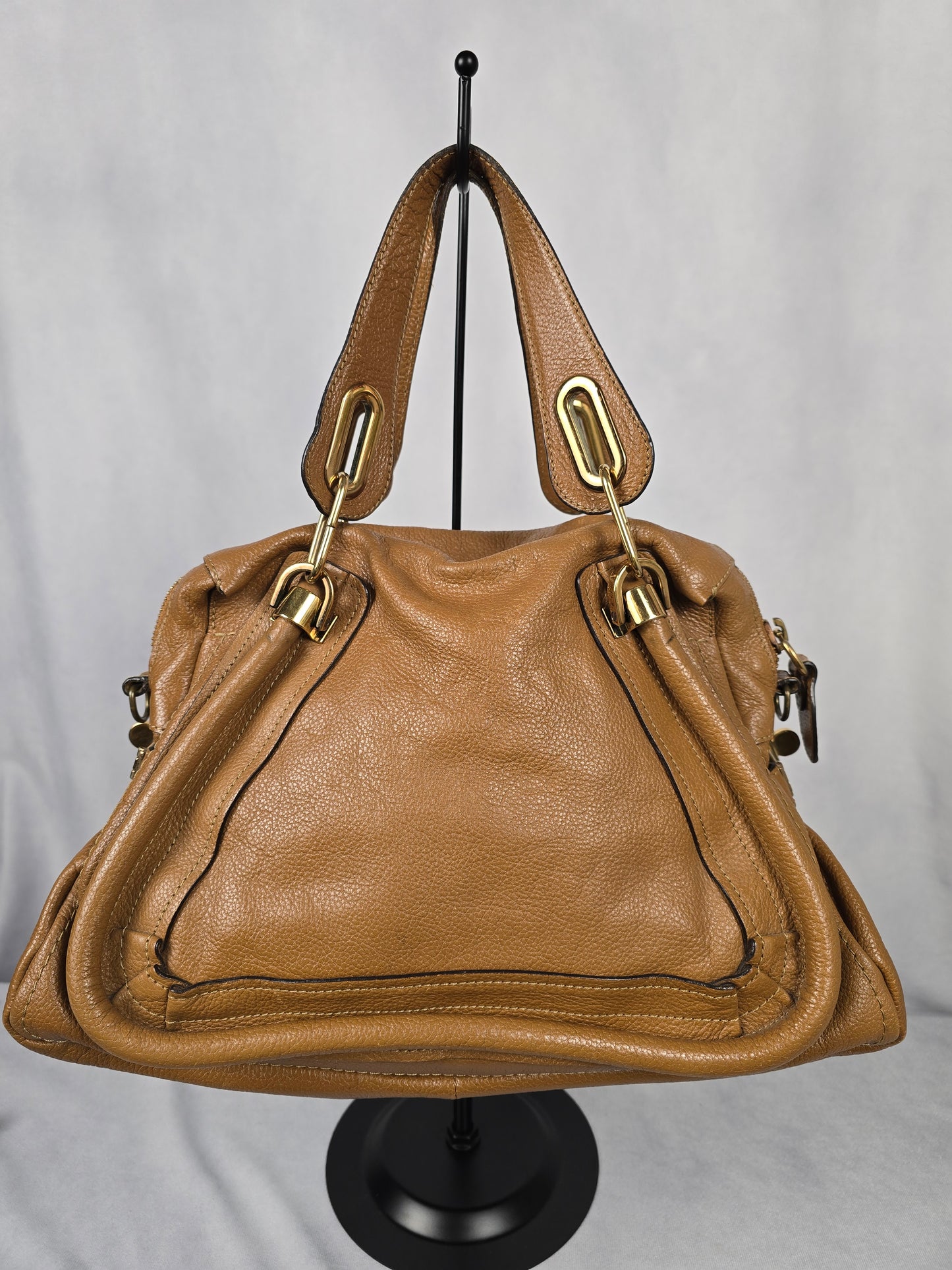Chloe Brown Leather Paratay Handbag