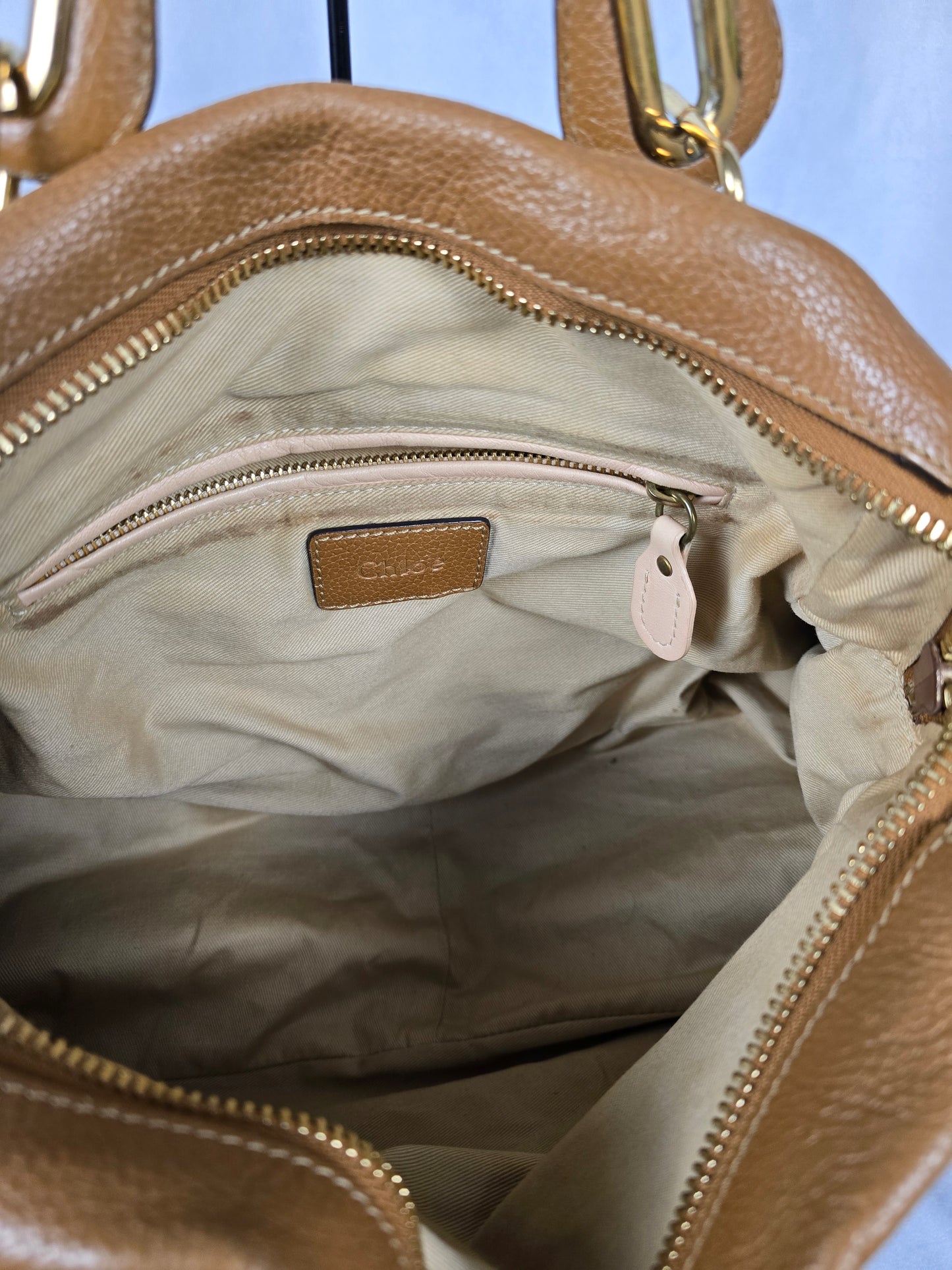 Chloe Brown Leather Paratay Handbag