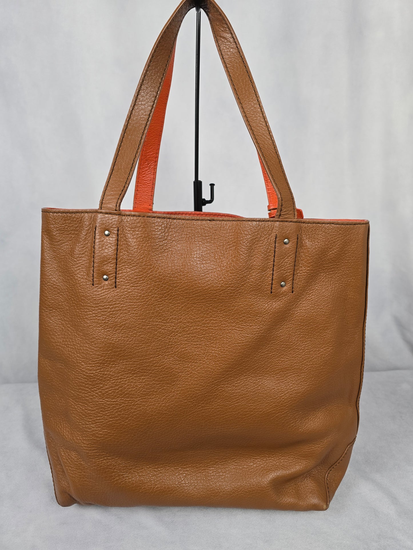 Burberry Reversible Brown/Orange Leather Tote