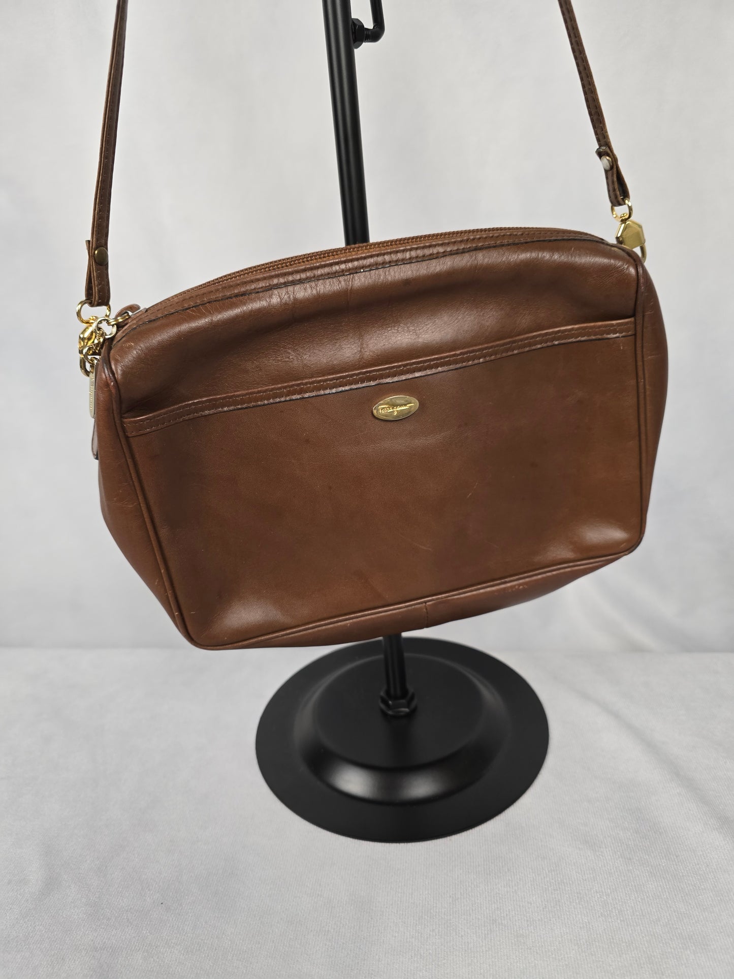 Ferragamo Brown Leather Shoulder Bag