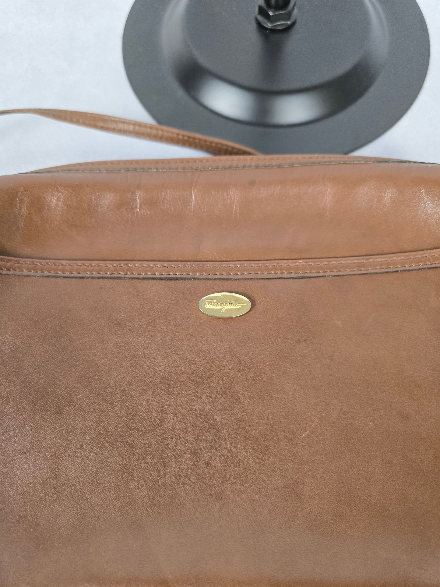 Ferragamo Brown Leather Shoulder Bag