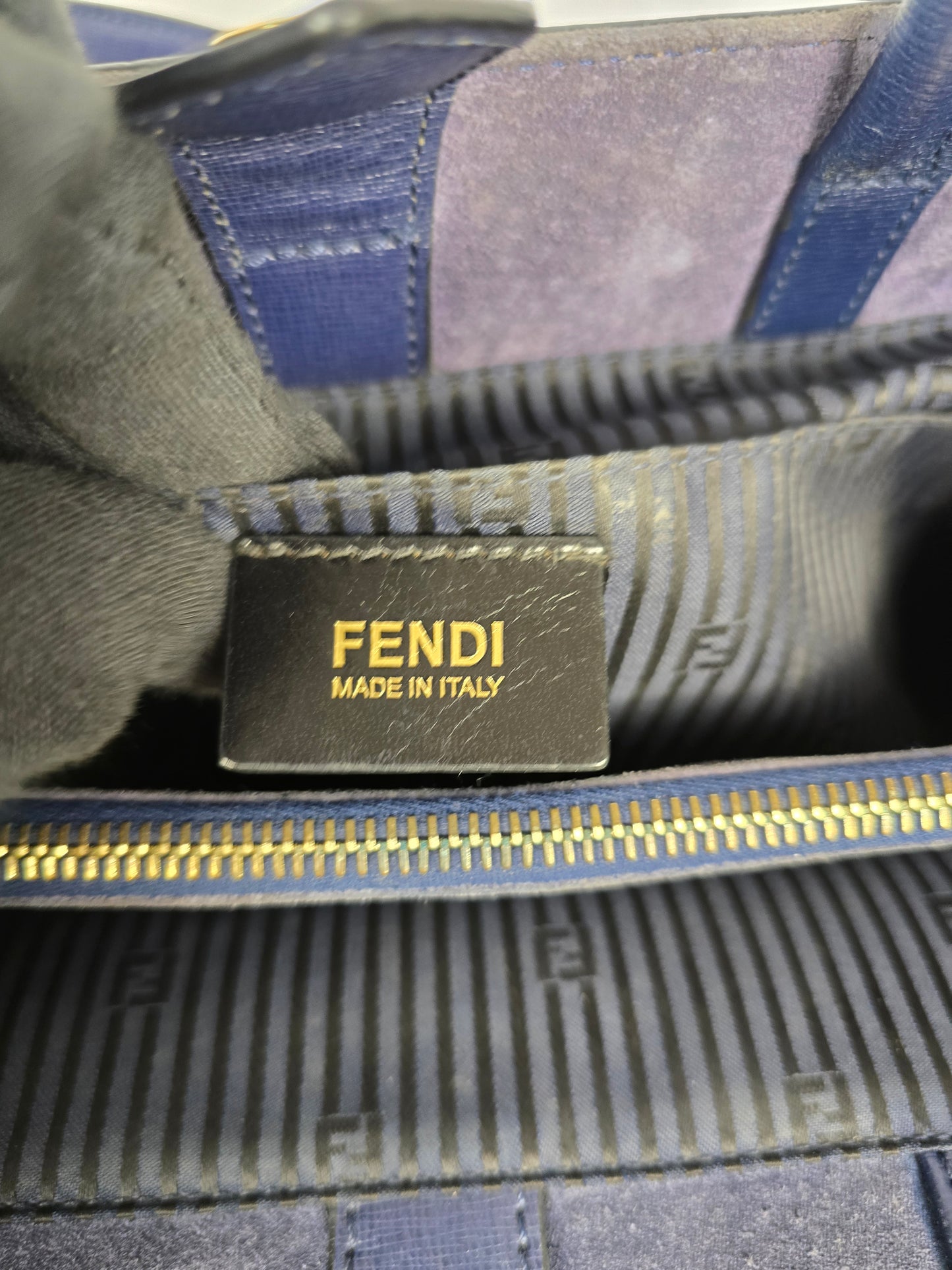 Fendi 2Jours Elite Tote Bag in Two-Tone Blue
