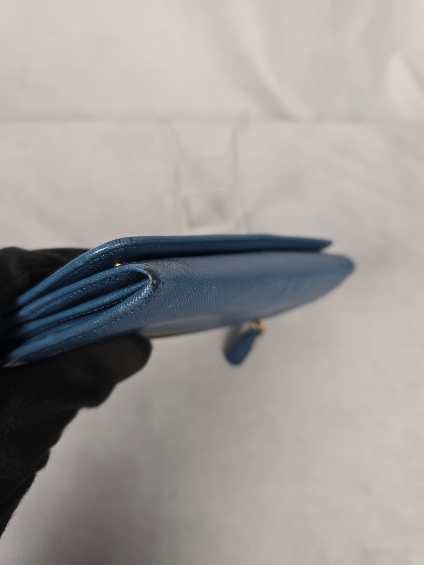 Prada Cobalto Blue Leather Long Wallet