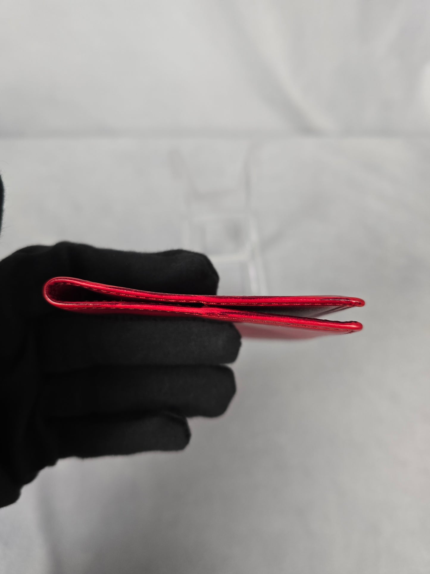 Louis Vuitton Chequier Checkbook Wallet in Red Epi Leather