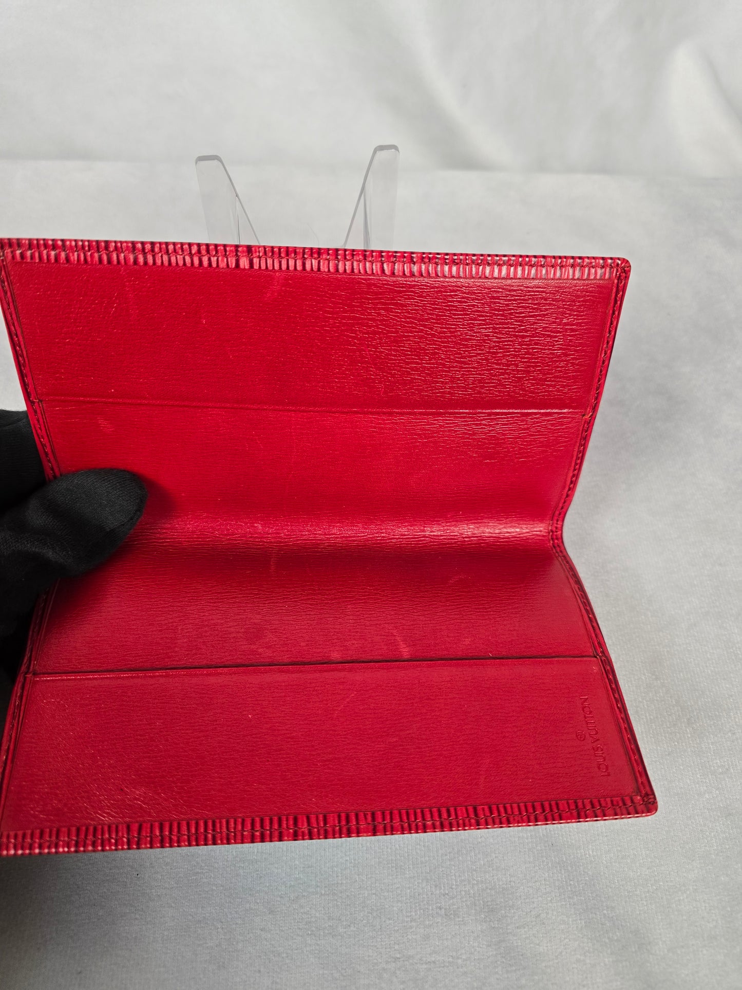 Louis Vuitton Epi Red Checkbook Cover