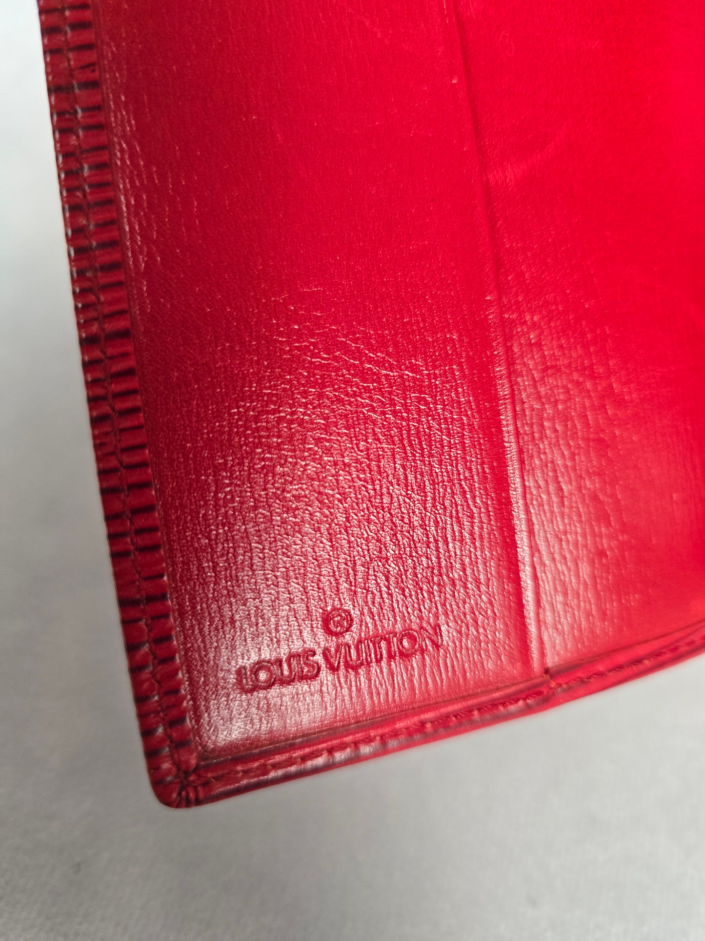 Louis Vuitton Epi Red Checkbook Cover