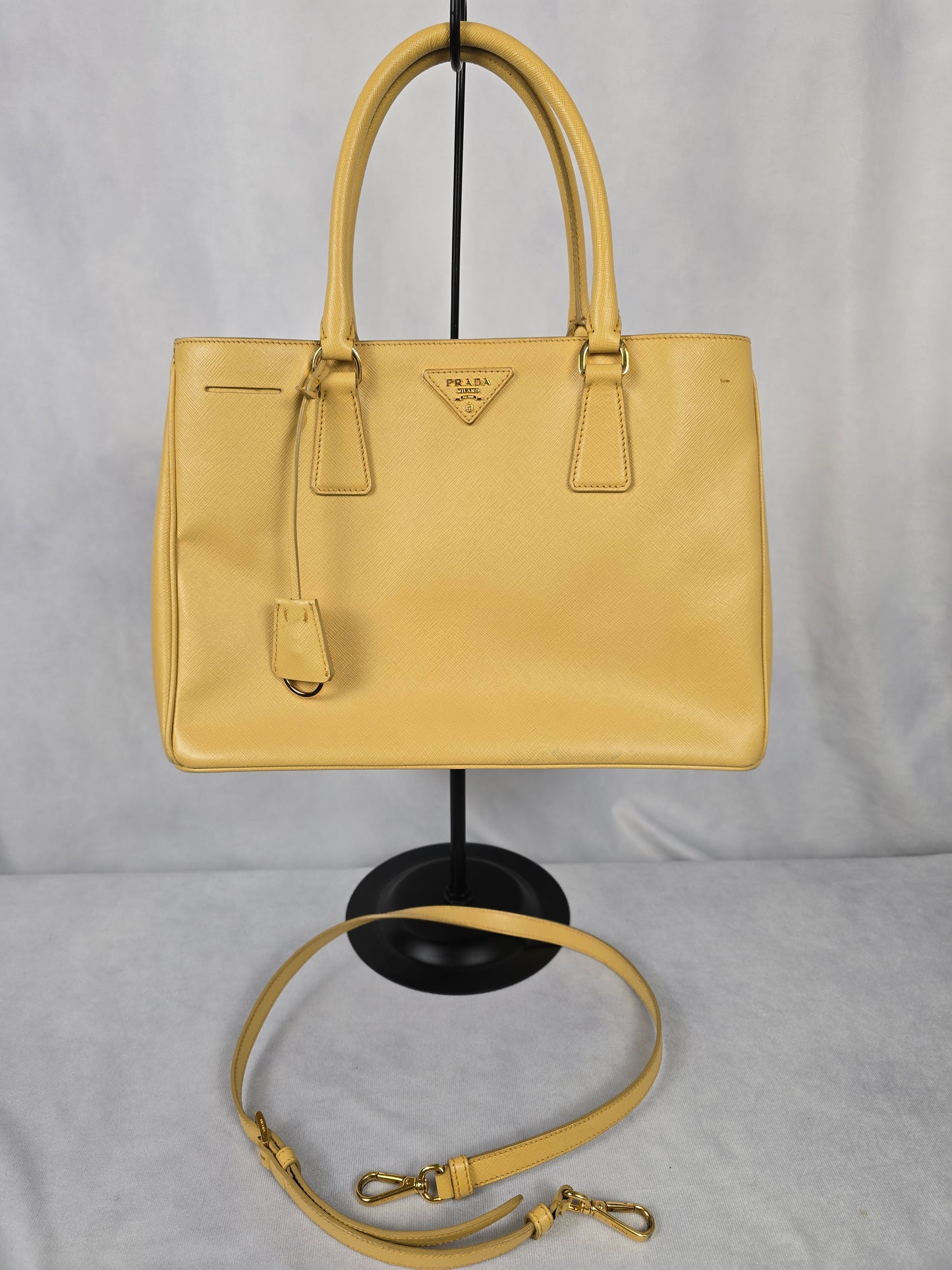 Prada Galleria Yellow Saffiano Leather Two-Way