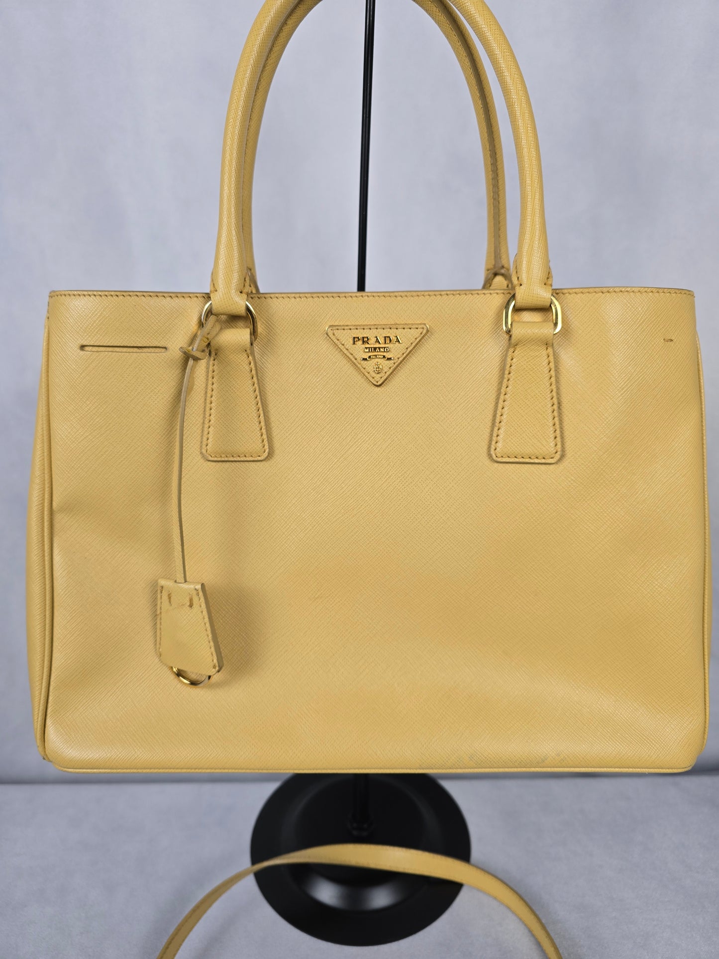 Prada Galleria Yellow Saffiano Leather Two-Way