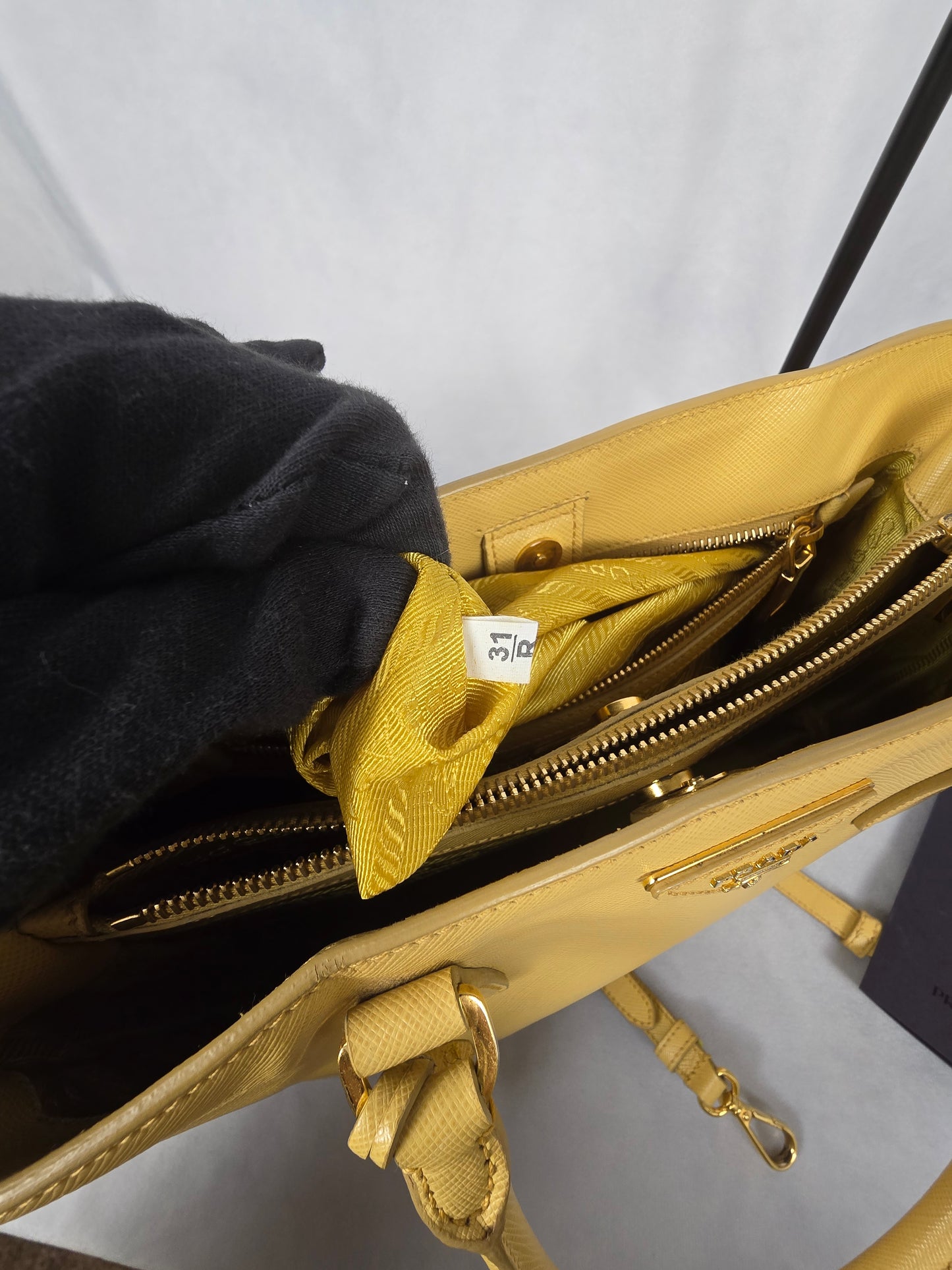 Prada Galleria Yellow Saffiano Leather Two-Way