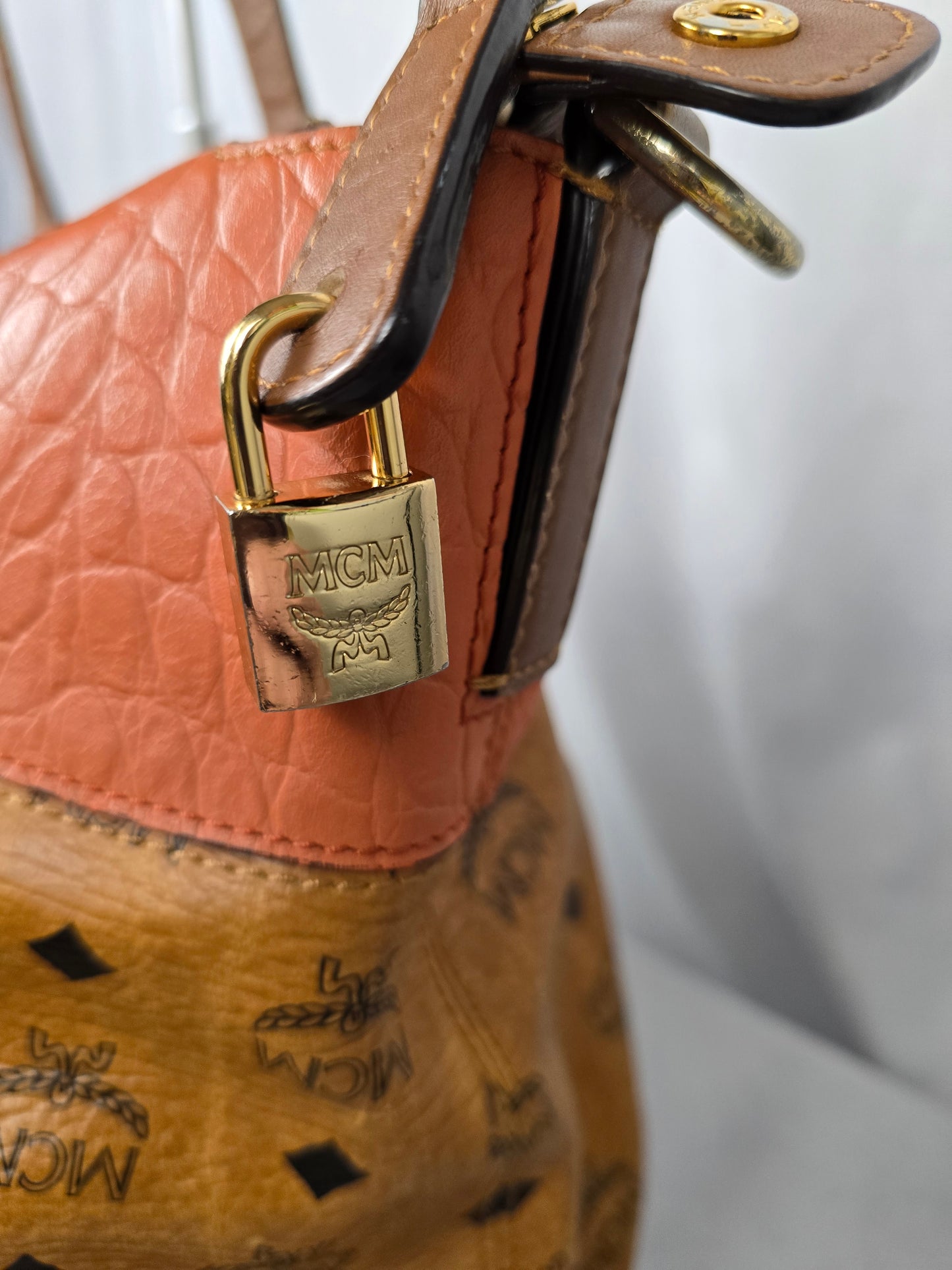 MCM Visetos Two-Toned Tote Bag