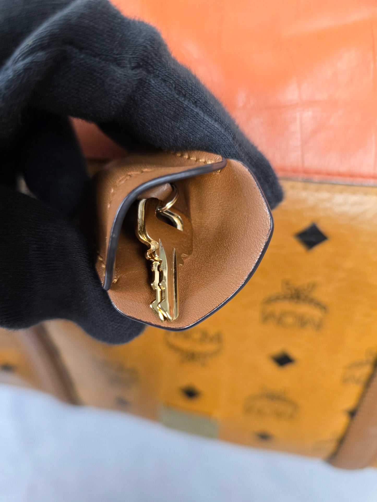 MCM Visetos Two-Toned Tote Bag