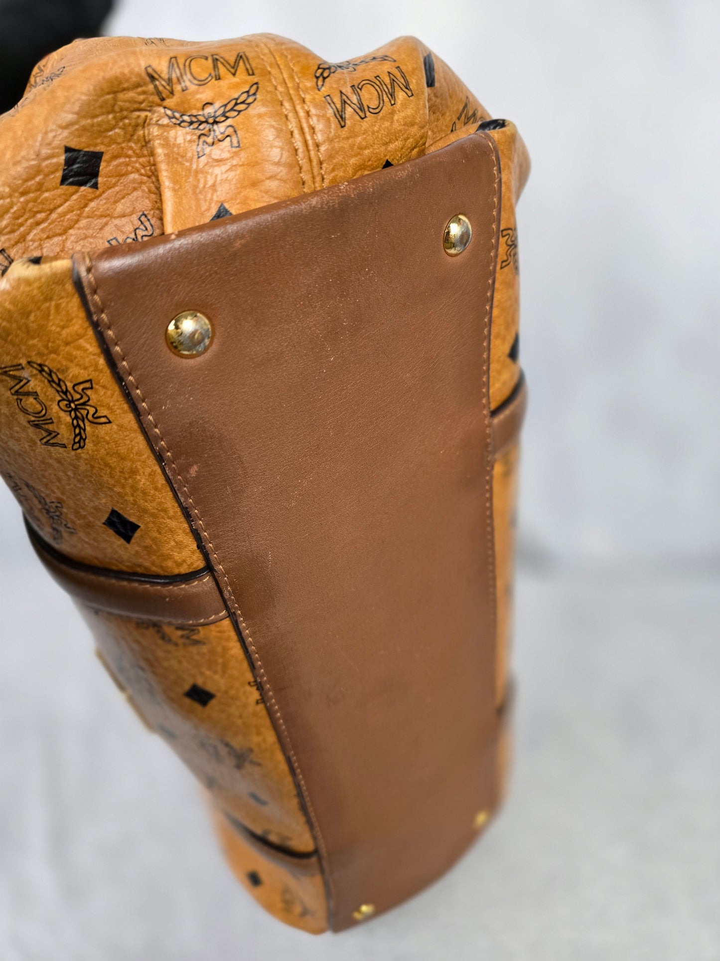 MCM Visetos Two-Toned Tote Bag