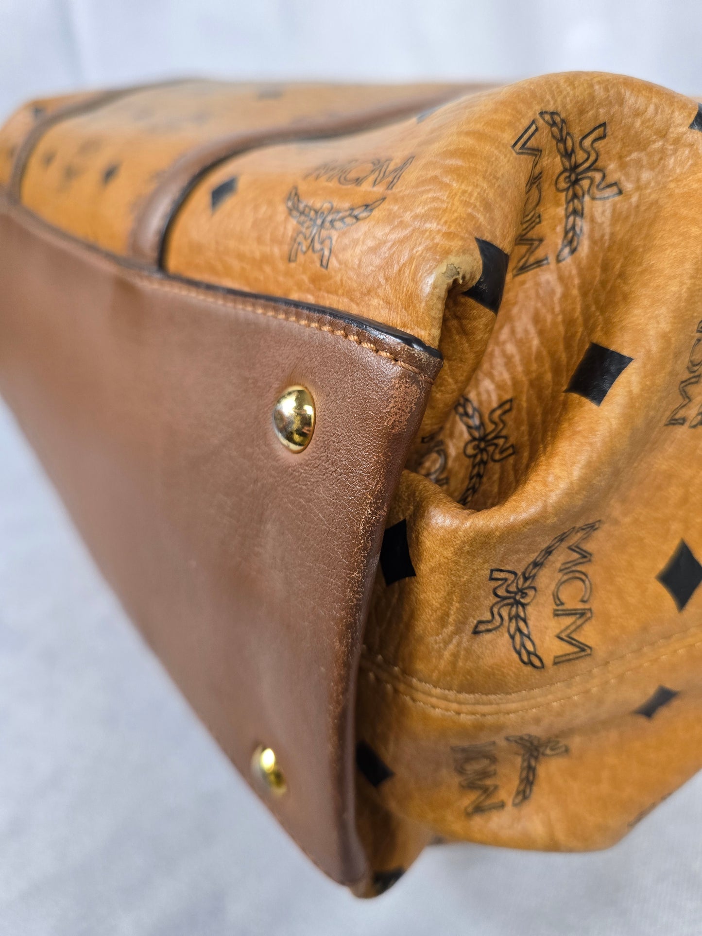 MCM Visetos Two-Toned Tote Bag