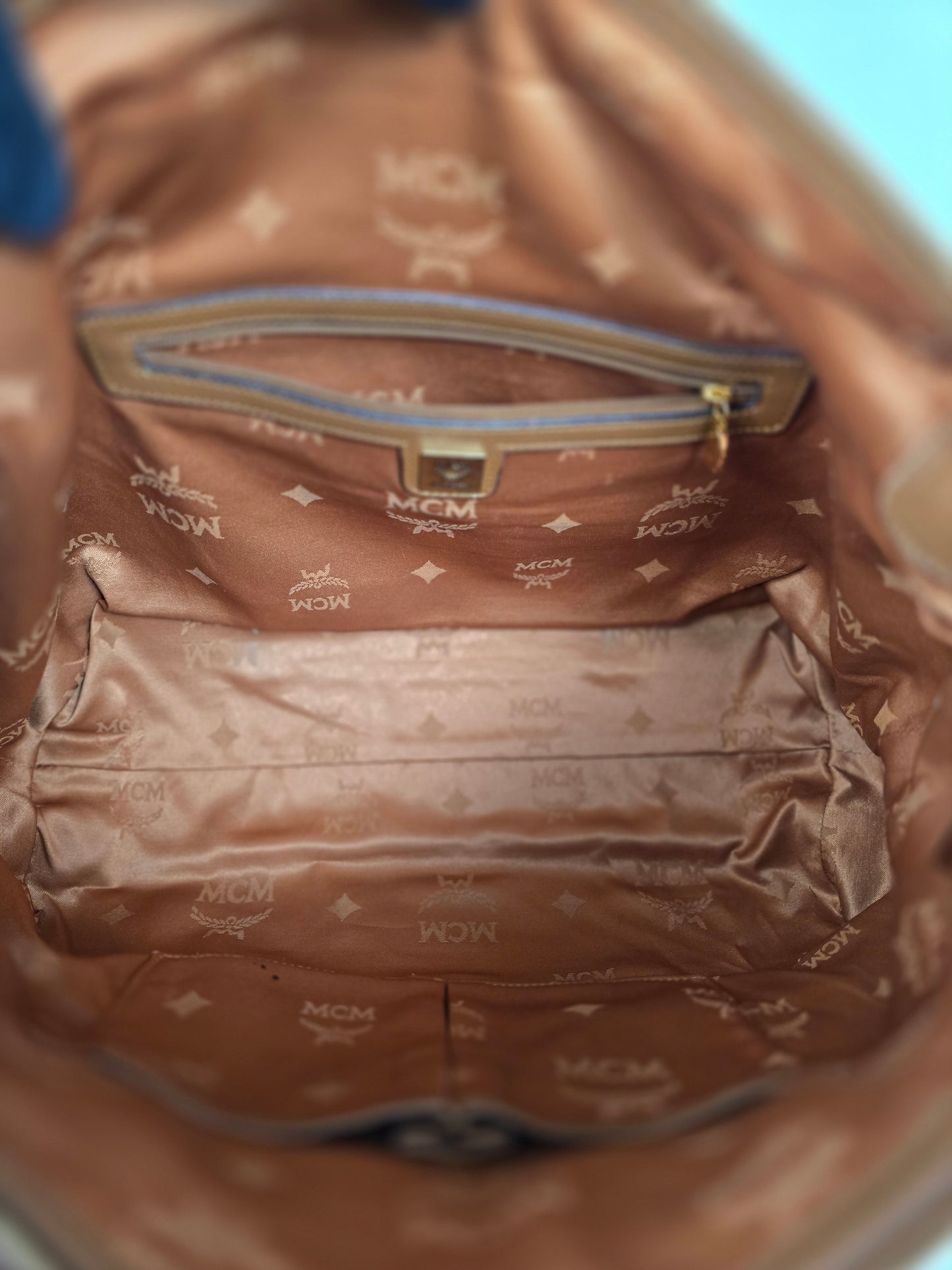 MCM Visetos Two-Toned Tote Bag