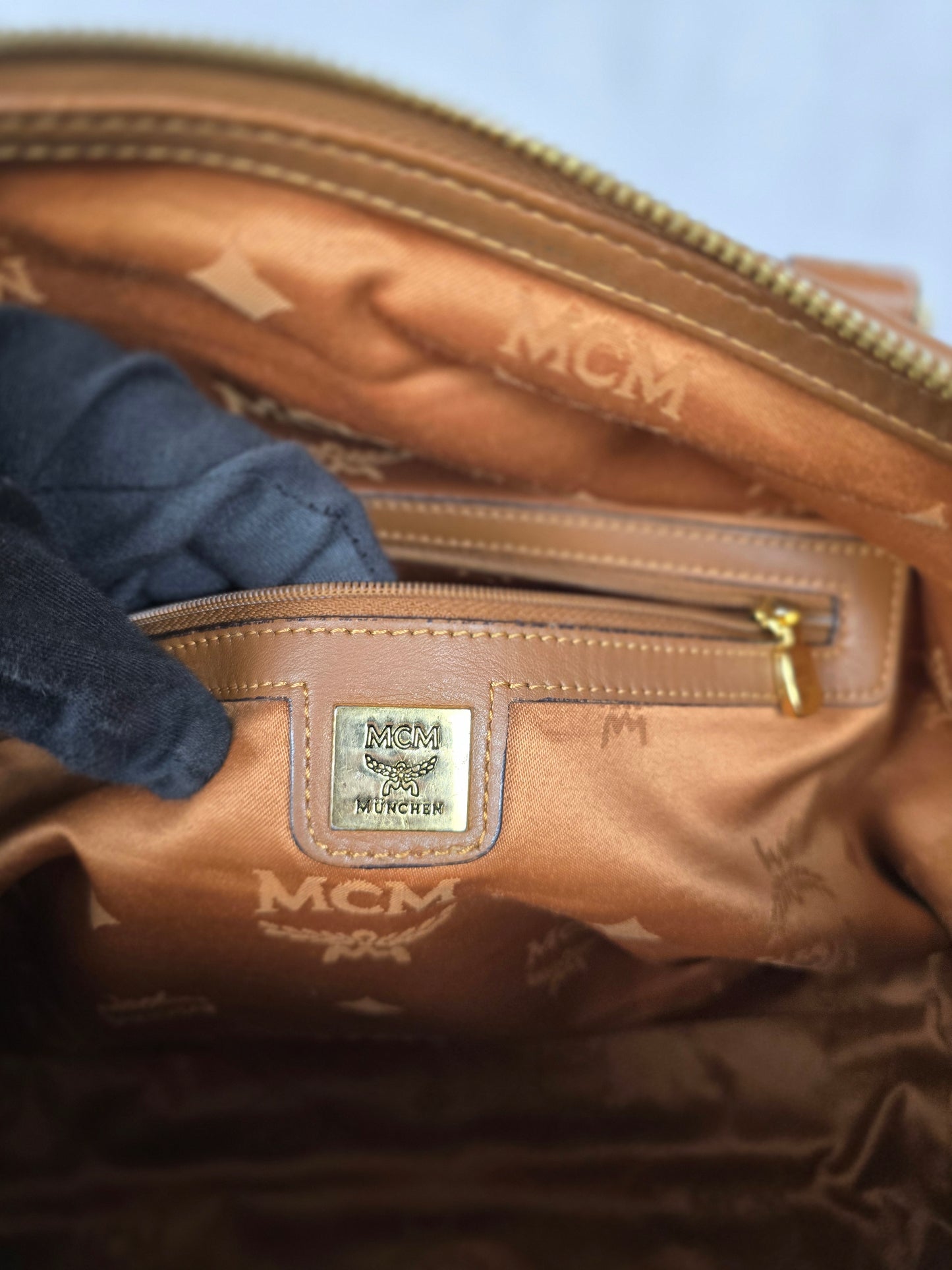 MCM Visetos Two-Toned Tote Bag