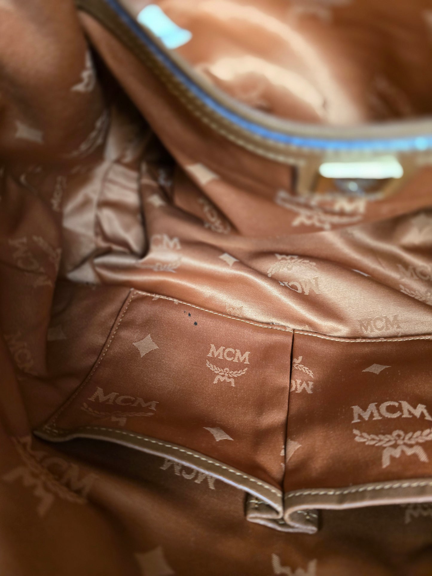 MCM Visetos Two-Toned Tote Bag