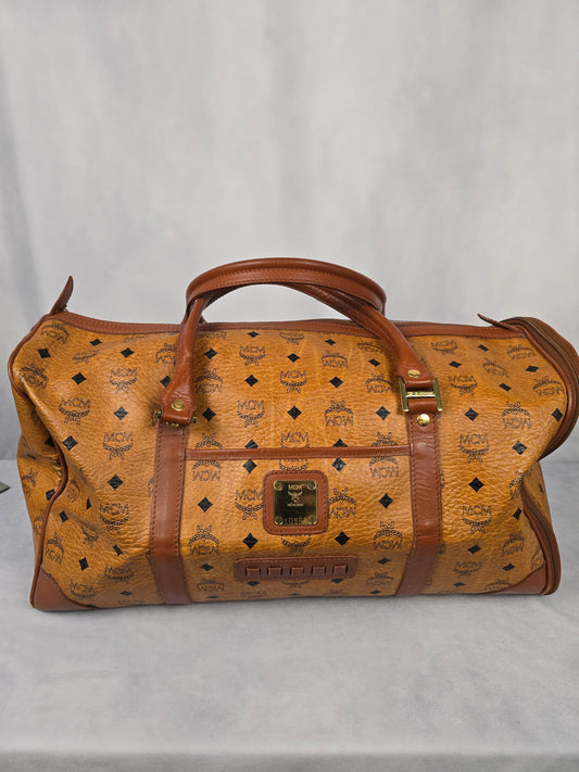 MCM Visetos Large Boston/Duffle Bag