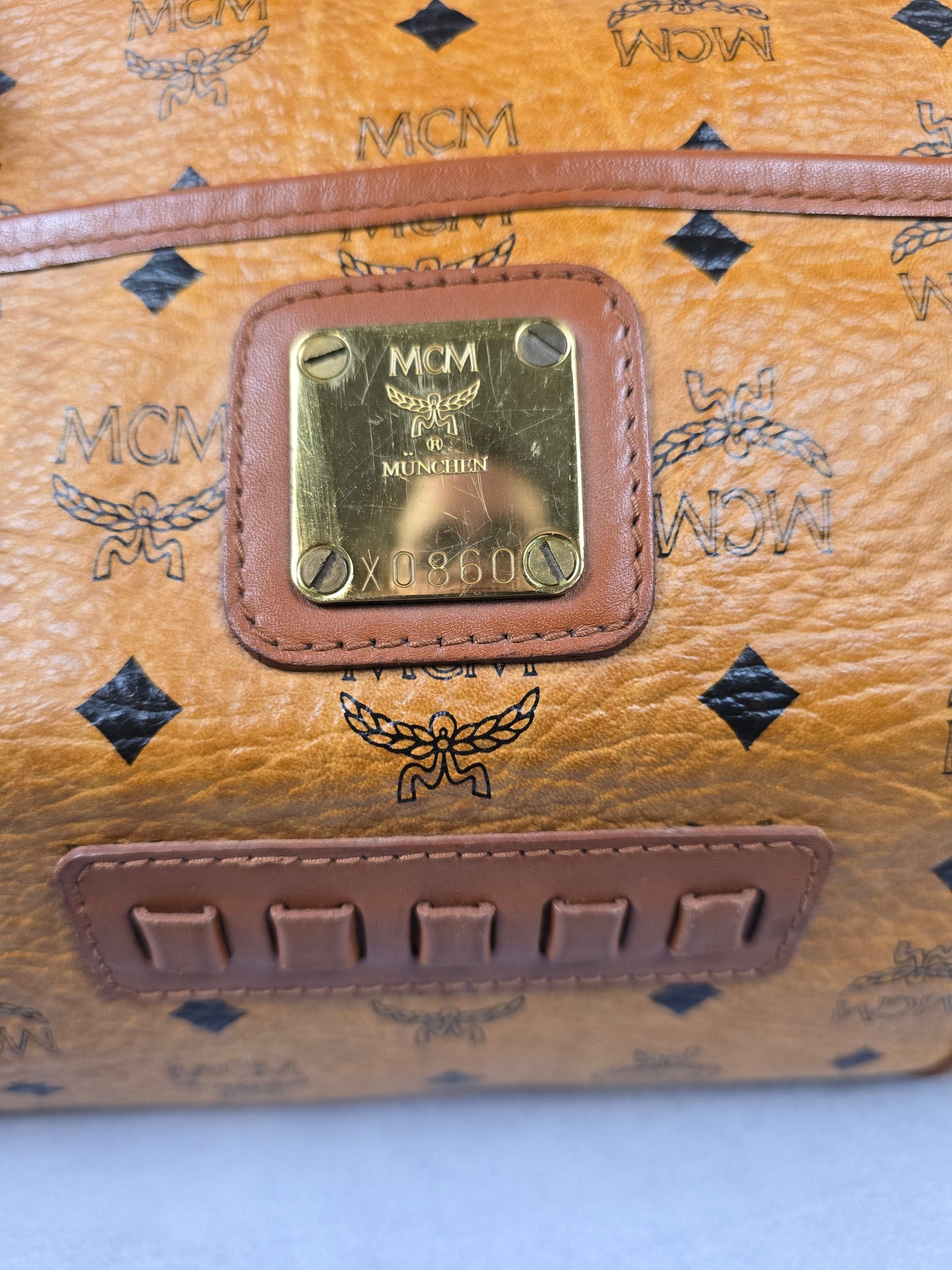 MCM Visetos Large Boston/Duffle Bag