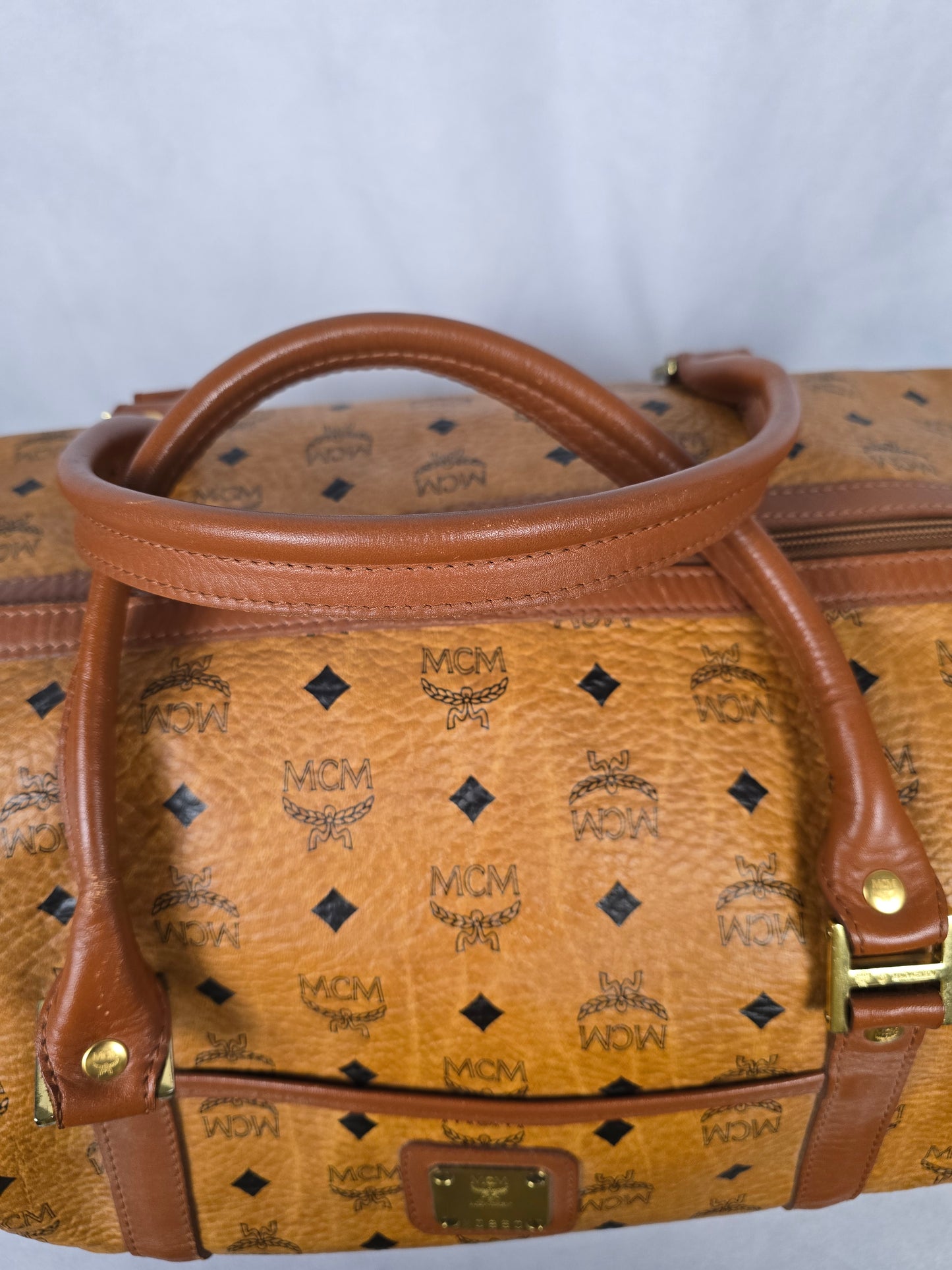 MCM Visetos Large Boston/Duffle Bag