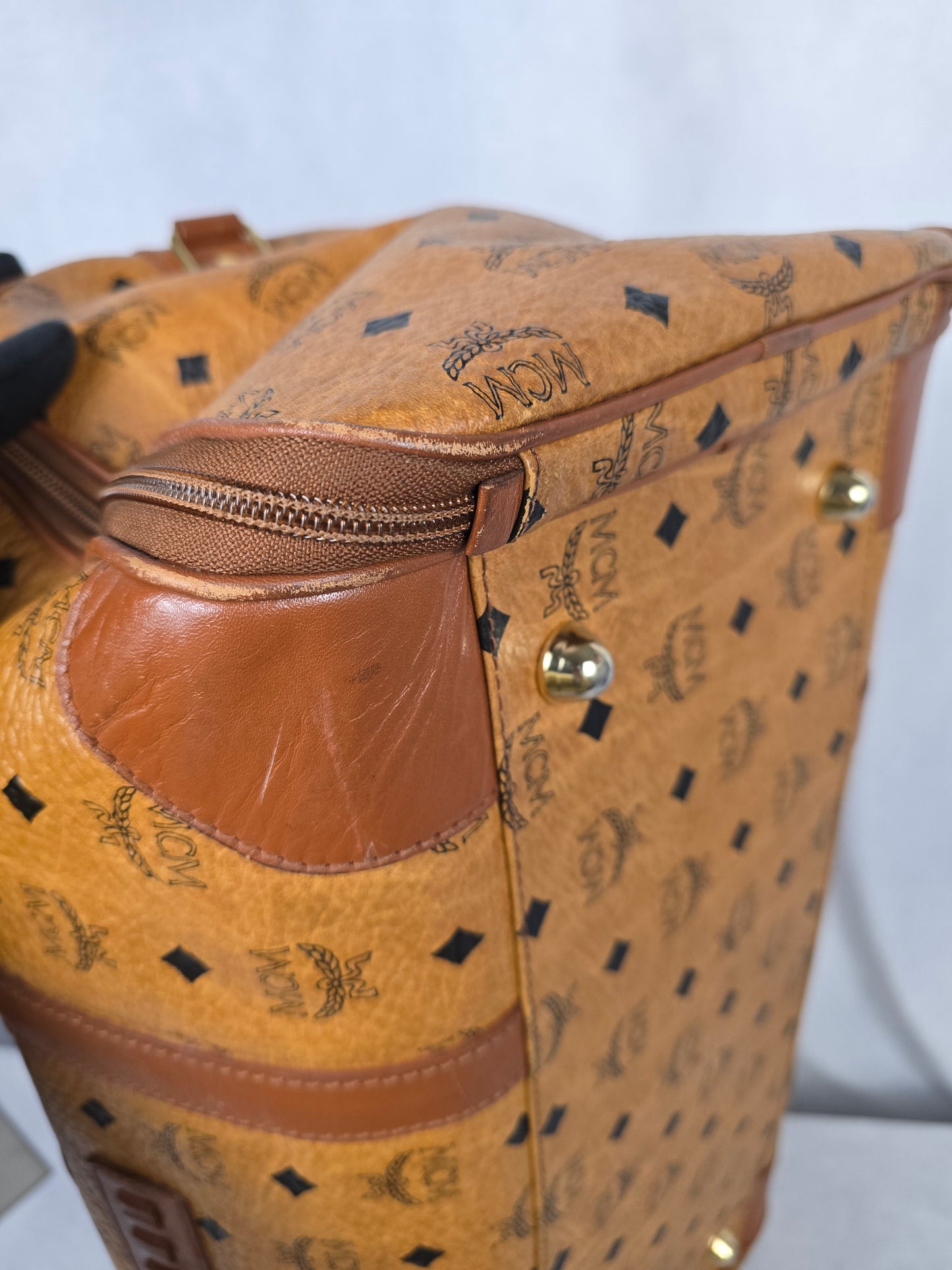 MCM Visetos Large Boston/Duffle Bag