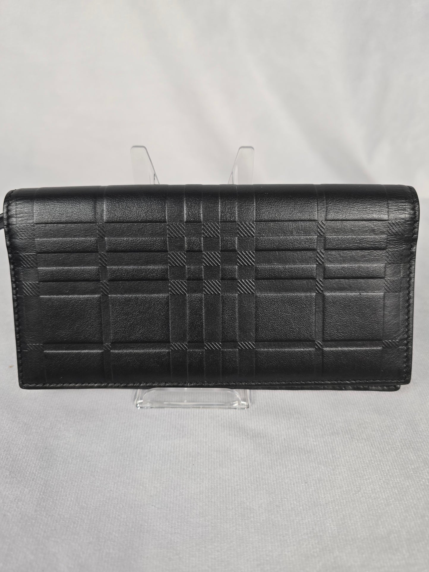 Burberry Black Bifold Embossed Wallet