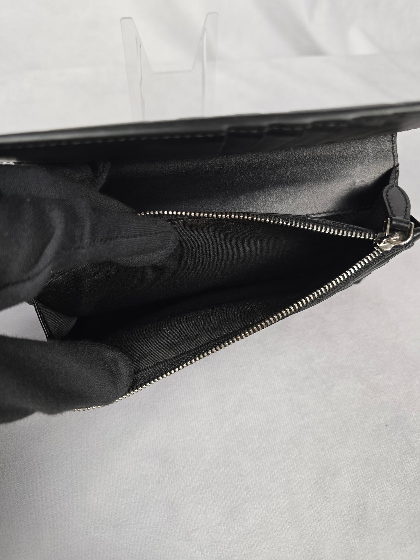 Burberry Black Bifold Embossed Wallet