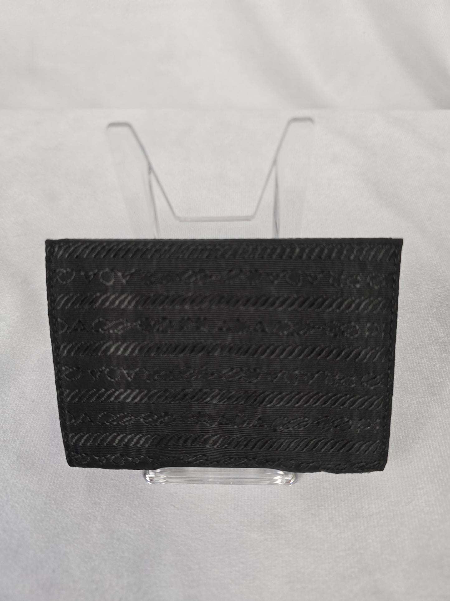 Prada Vintage Black Vinyl and Leather Mens Wallet