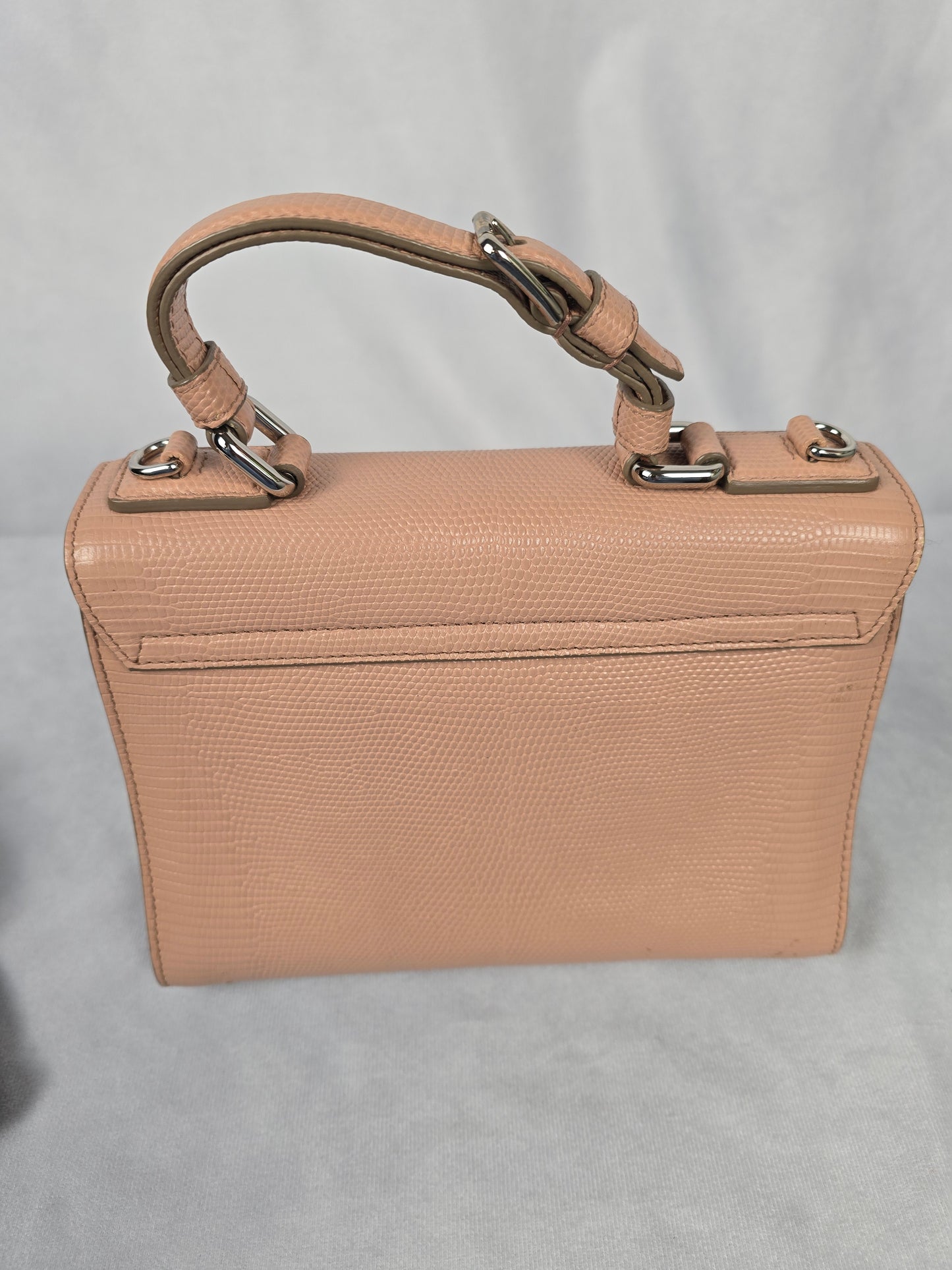 Dolce and Gabbana Monica Small Lizard Embossed Two Way Bag