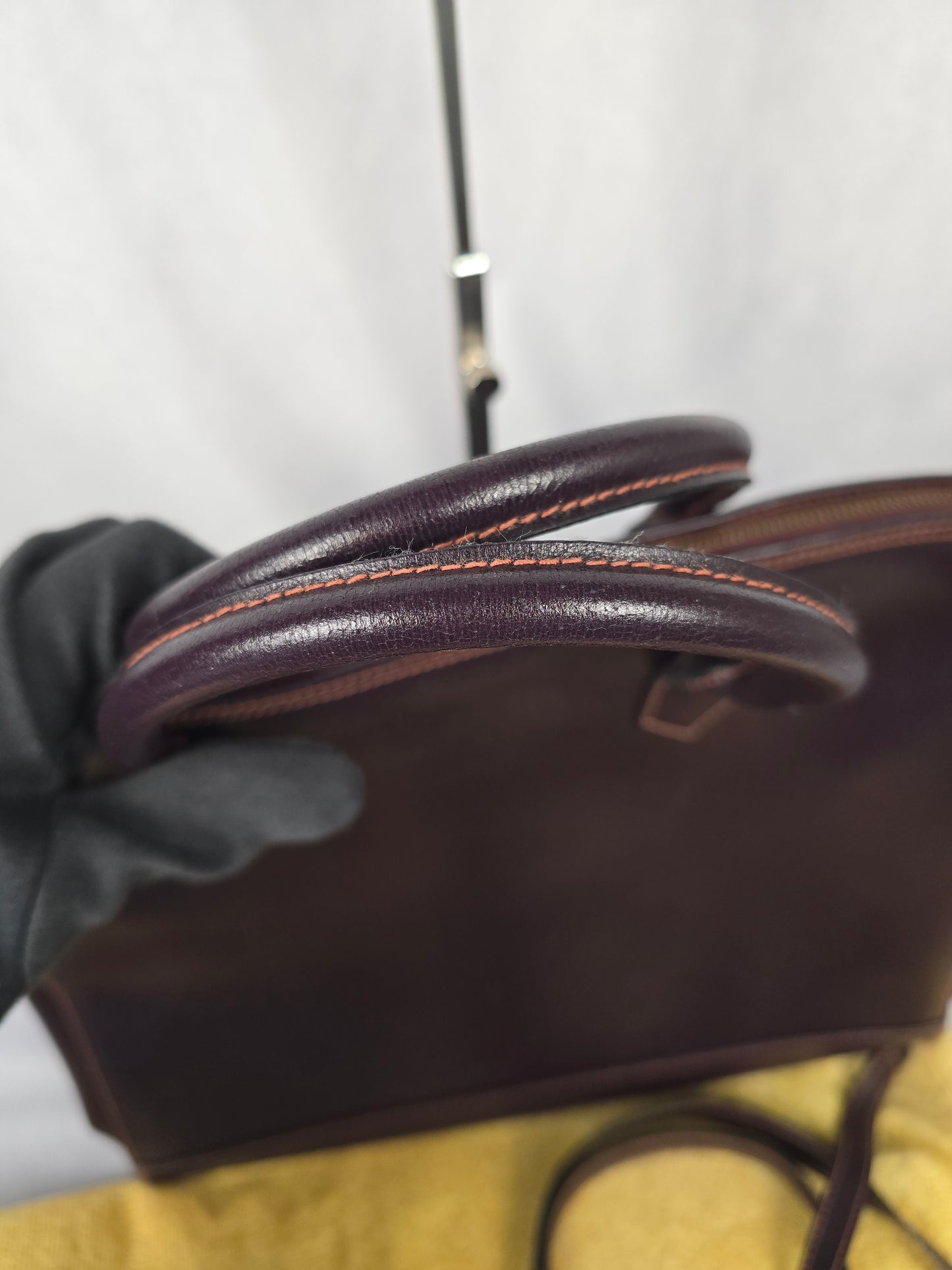 Fendi Selleria Two-Way Handbag in Black Cherry