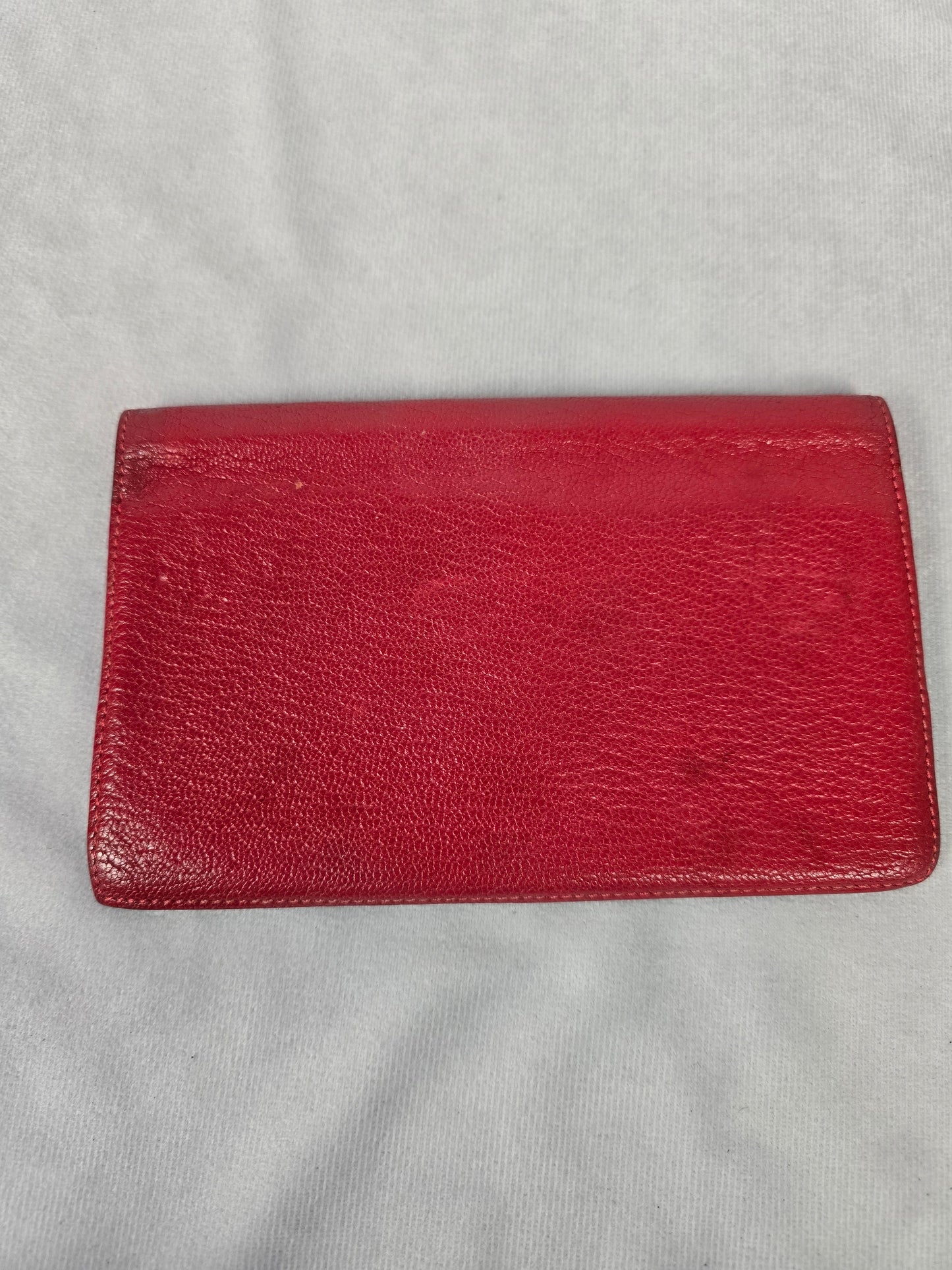 Hermes Red Leather Agenda Cover / Passport Holder