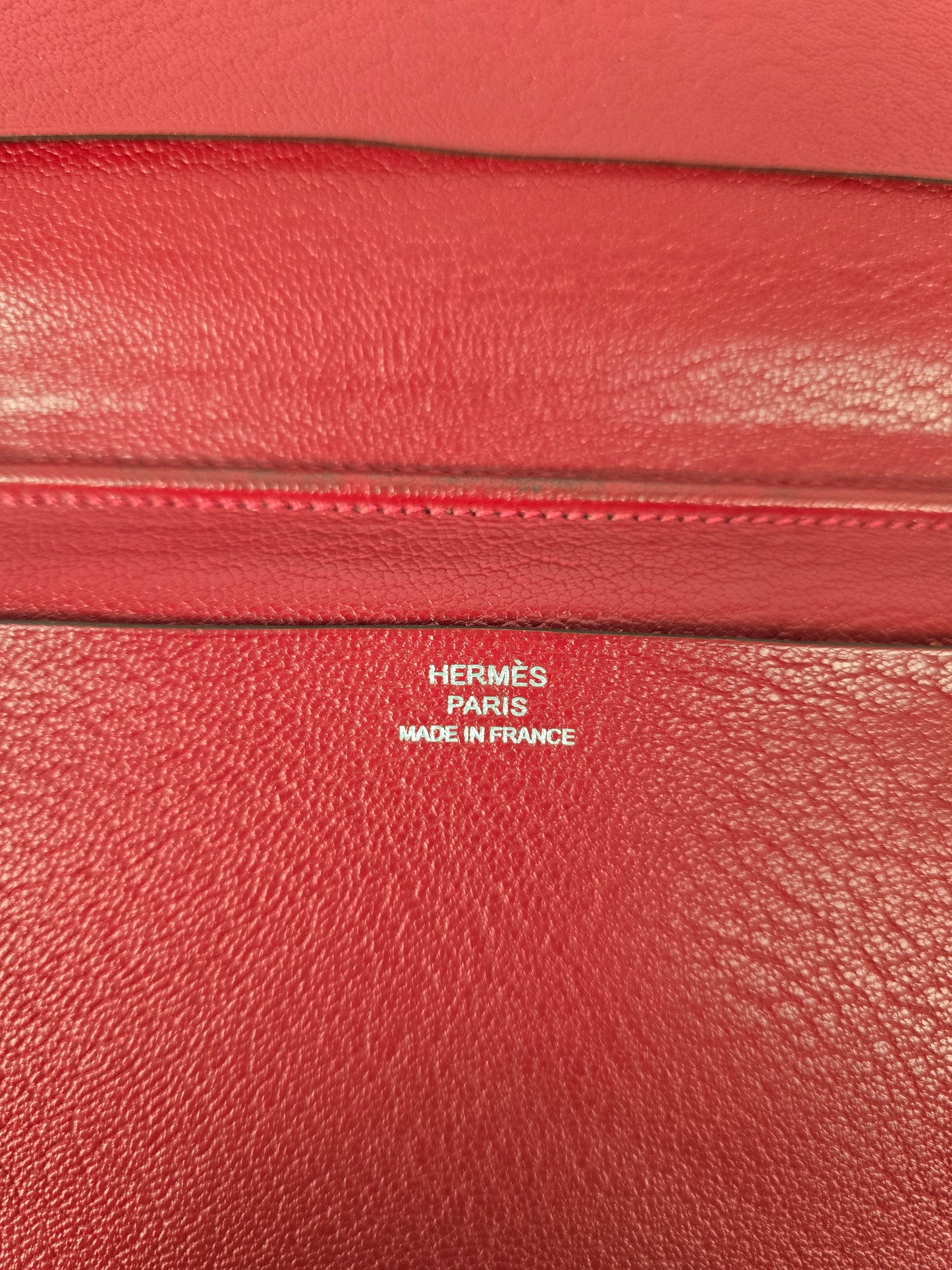 Hermes Red Leather Agenda Cover / Passport Holder