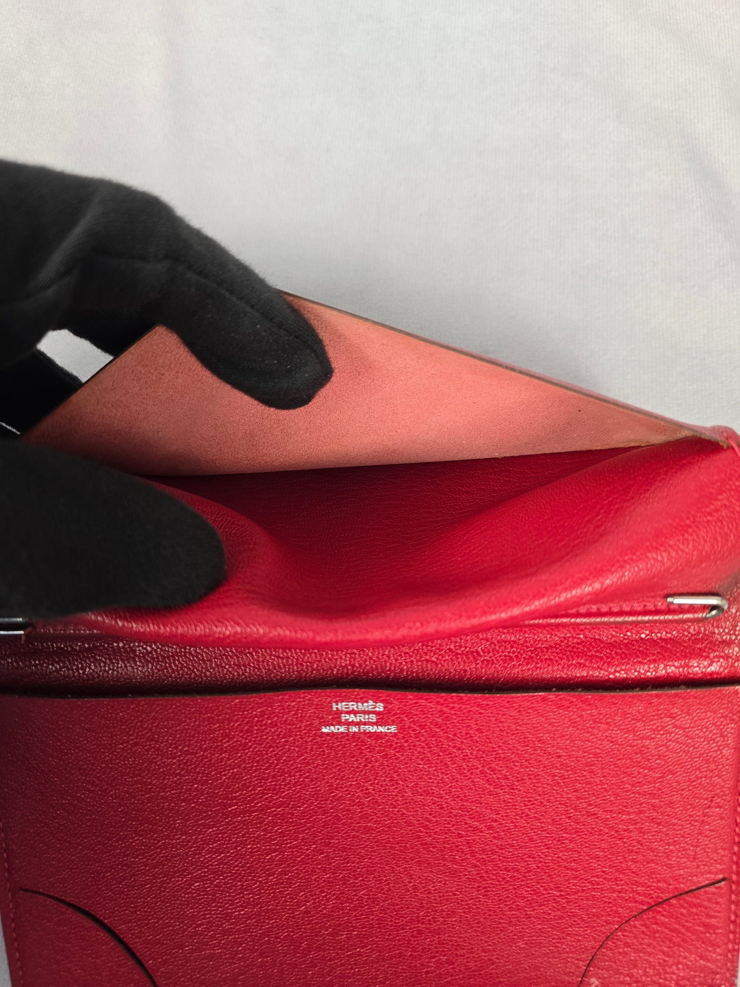 Hermes Red Leather Agenda Cover / Passport Holder