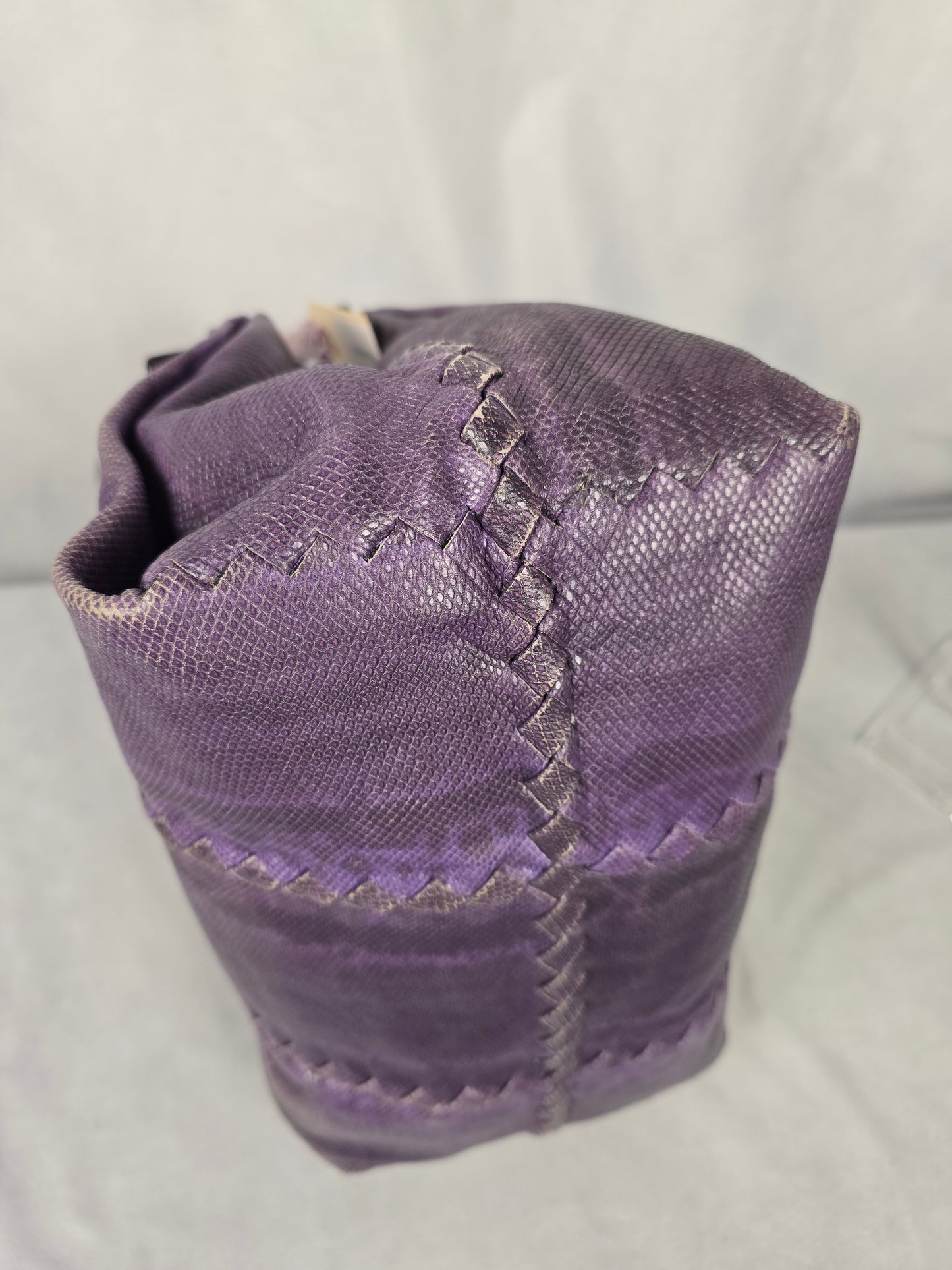 Bottega Veneta Purple Exotic Leather Tote