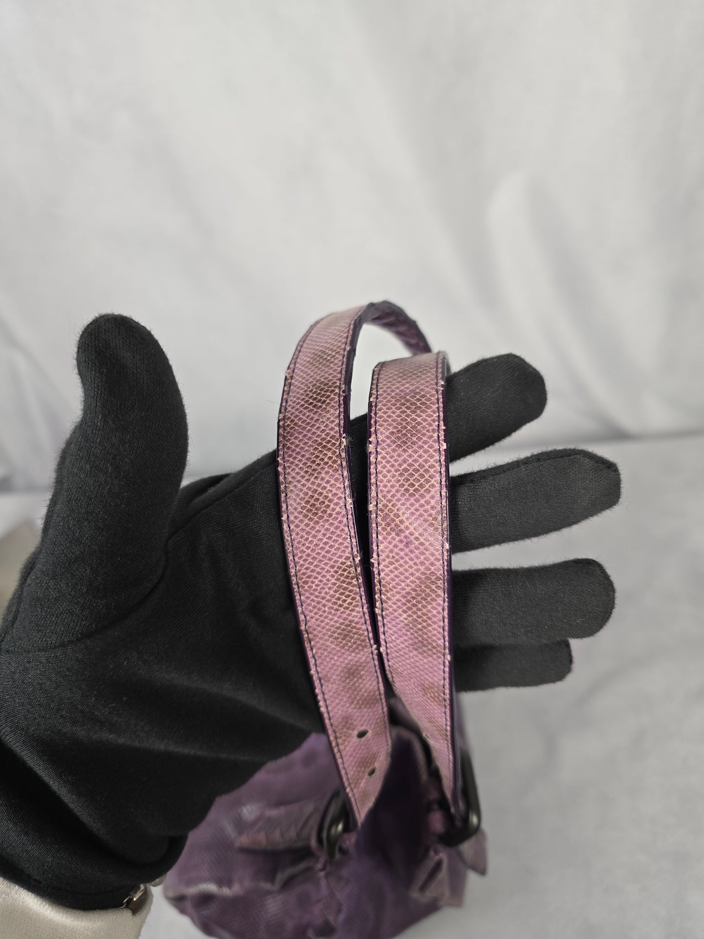 Bottega Veneta Purple Exotic Leather Tote