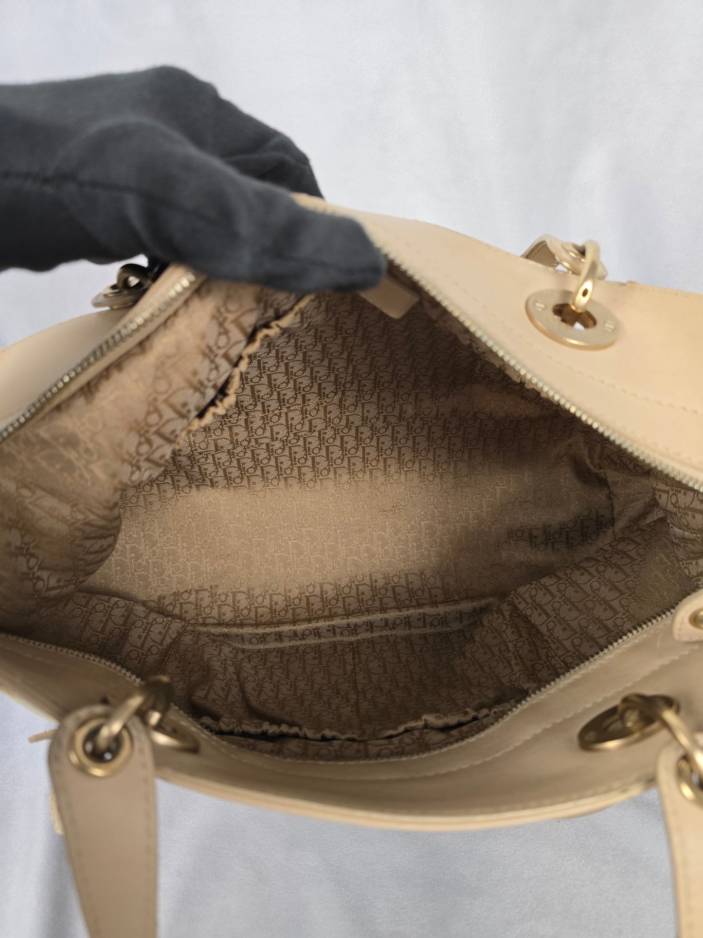 Christian Dior Beige St. Tropez Stain Tote