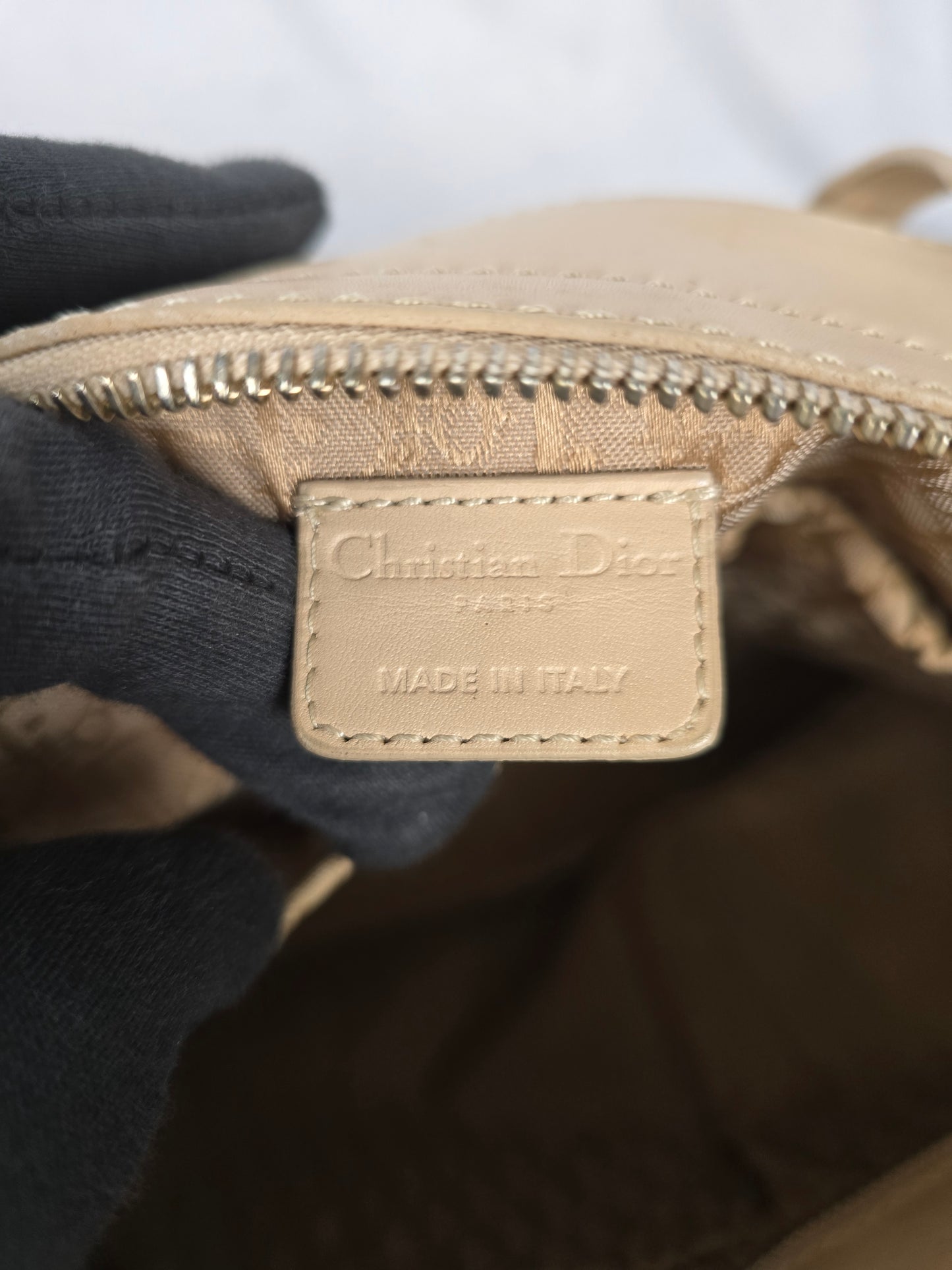 Christian Dior Beige St. Tropez Stain Tote