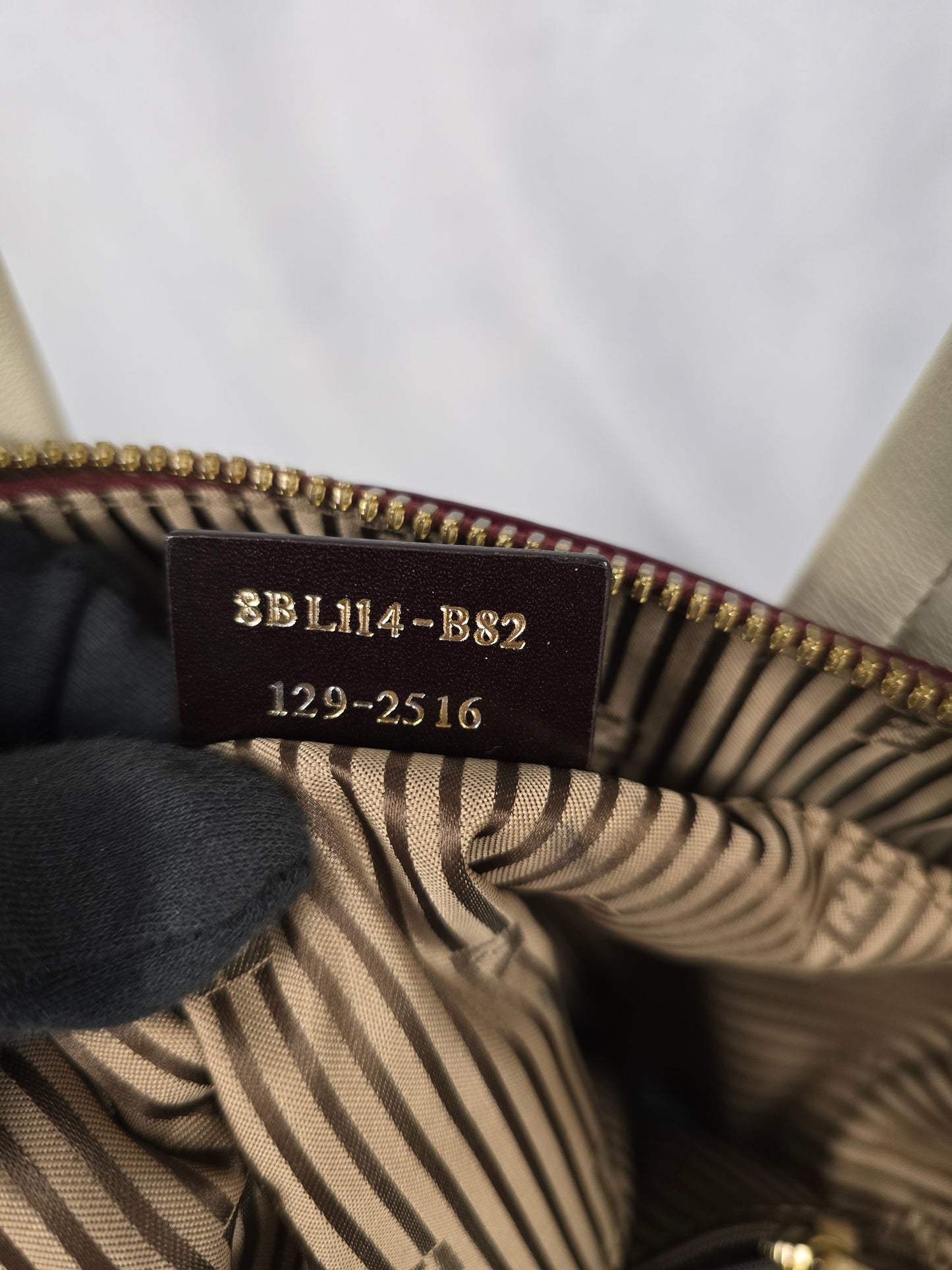 Fendi Chameleon Leather and Burgundy Patent Leather Two-Way Handbag