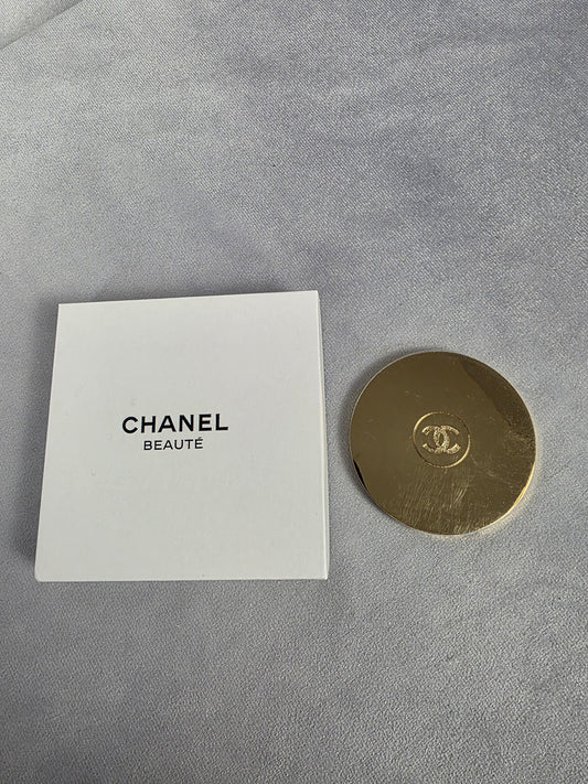 CHANEL GOLD COMPACT MIRROR CASE