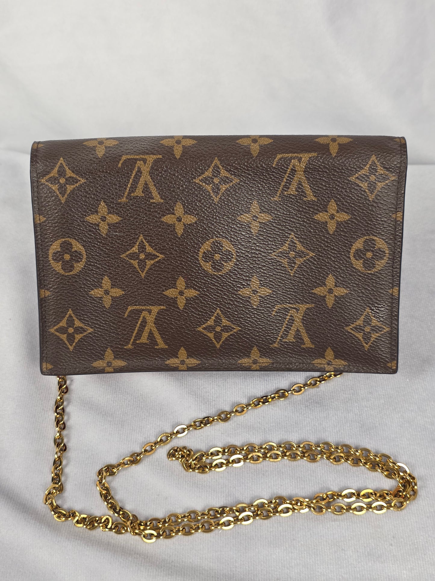 LOUIS VUITTON FLORE MONOGRAM CANVAS CHAIN WALLET