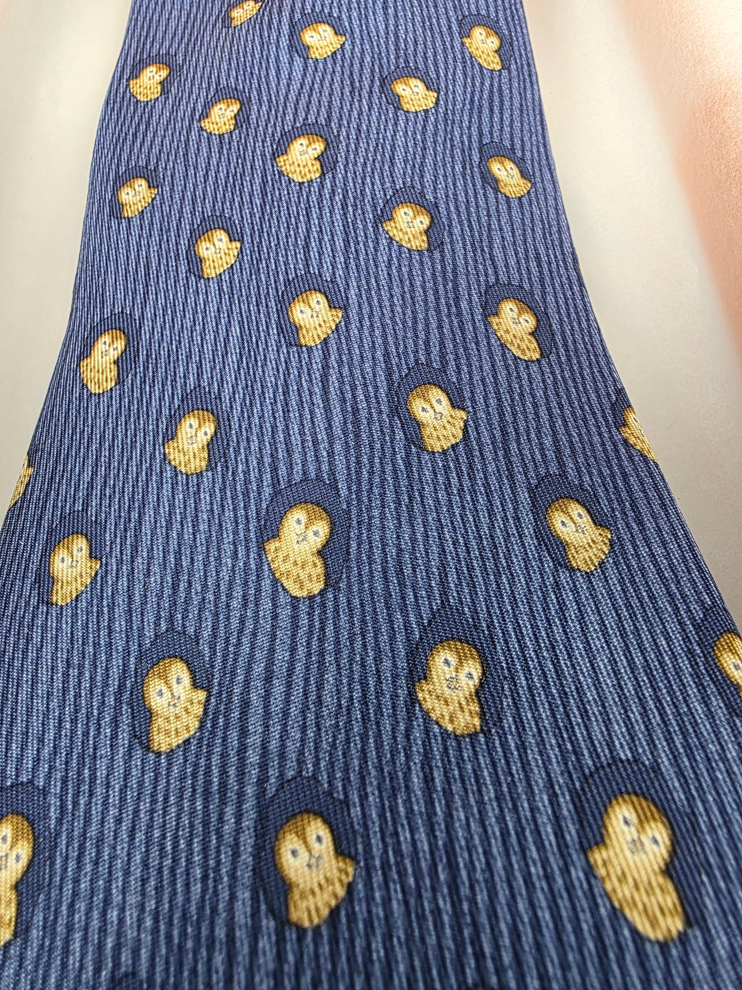 HERMES MEN'S BLUE/OWL NECKTIE