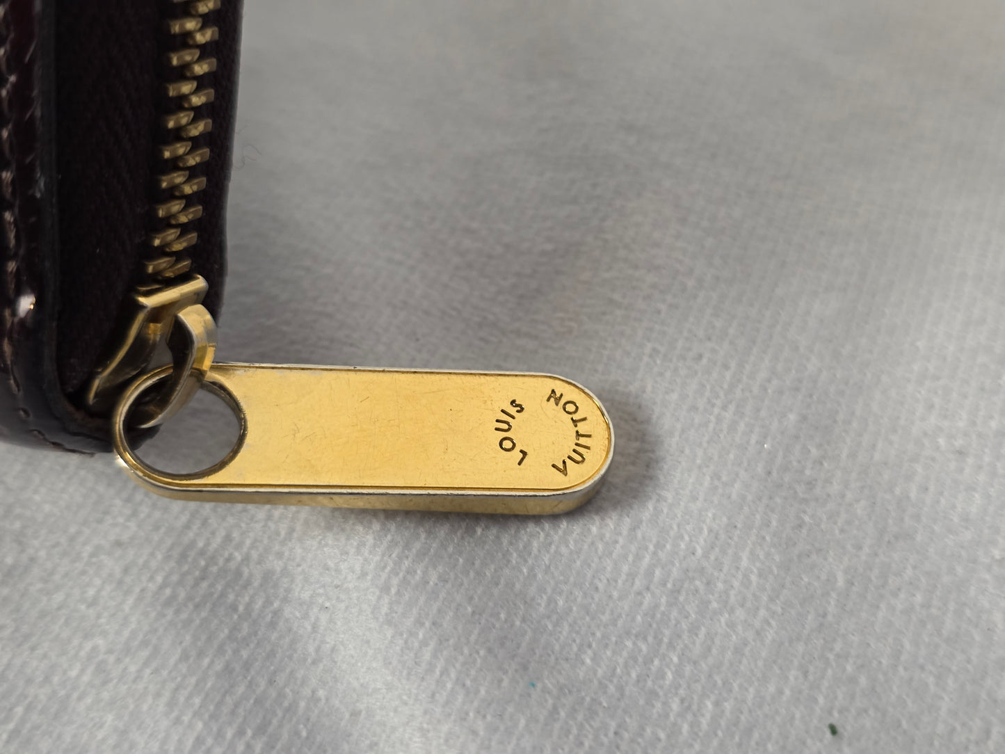 LOUIS VUITTON MONOGRAM RED VERNIS ZIPPER WALLET