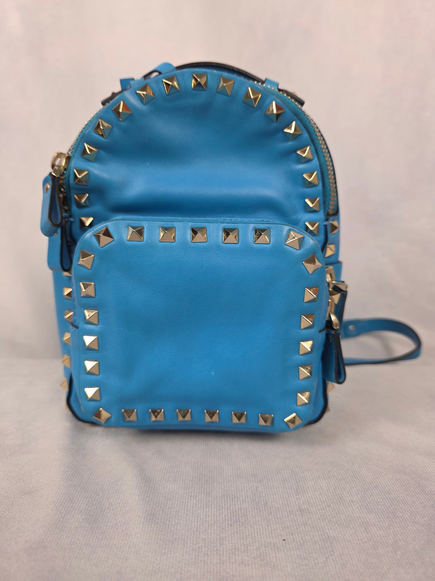 VALENTINO ROCKSTUD TURQUOISE MINI BACKPACK