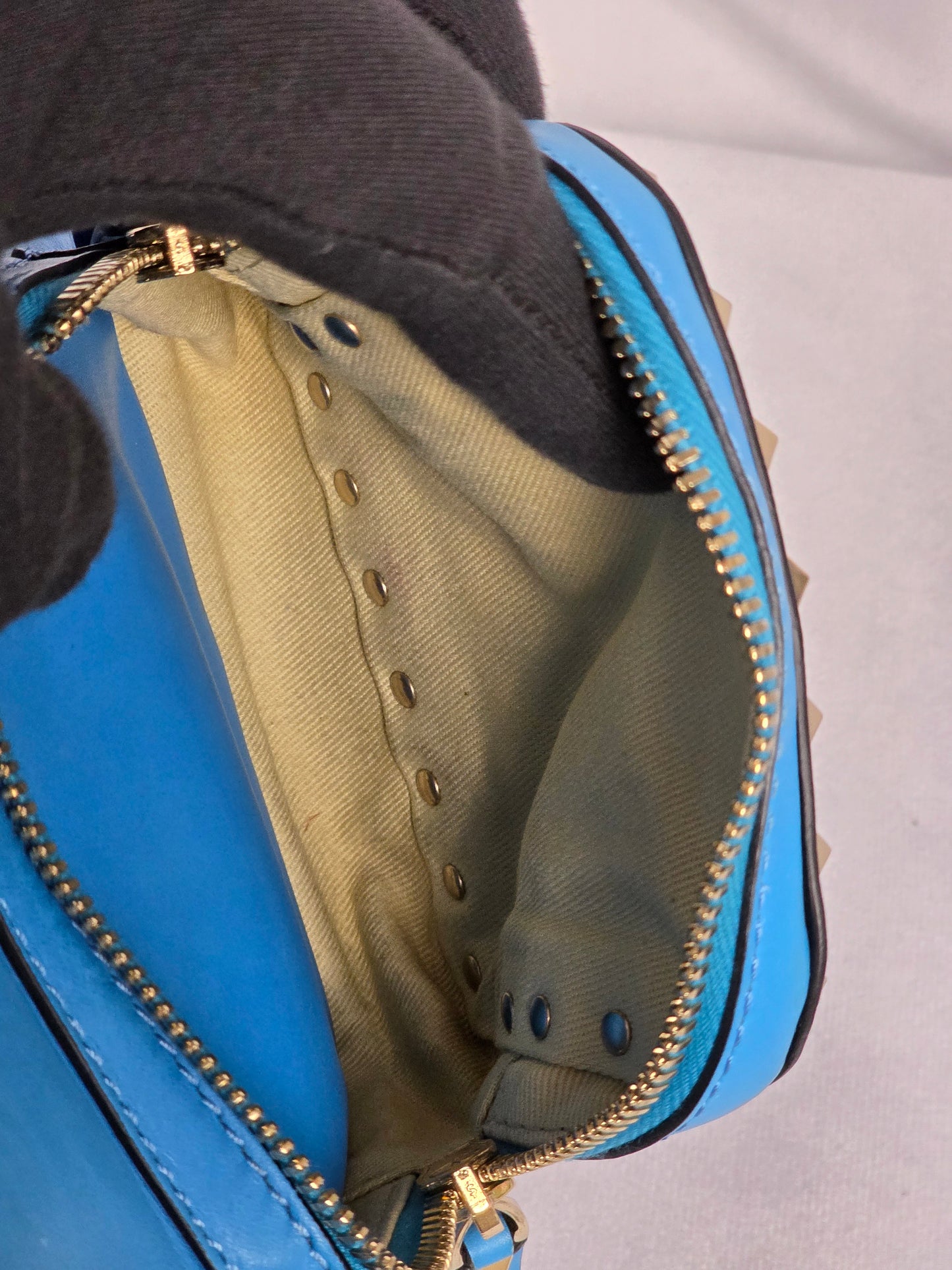 VALENTINO ROCKSTUD TURQUOISE MINI BACKPACK