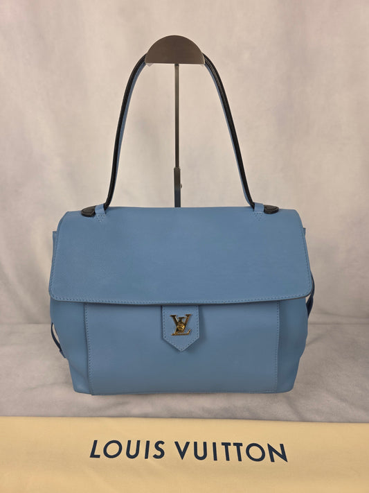 LOUIS VUITTON LOCKME MM BLEUTE CALFSKIN SHOULDER BAG